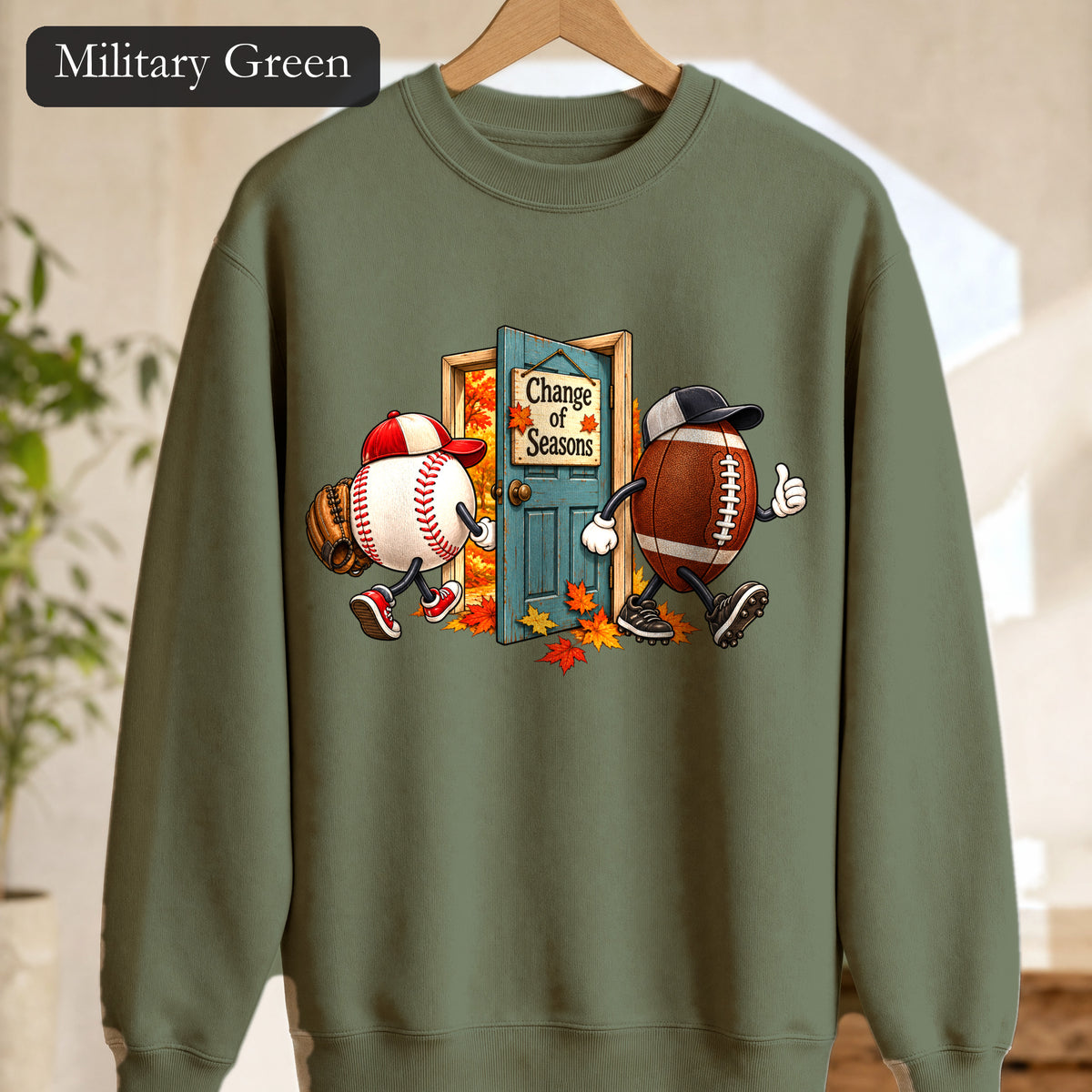 Change of Season Baseball to Football Sweatshirt | Fall Sports