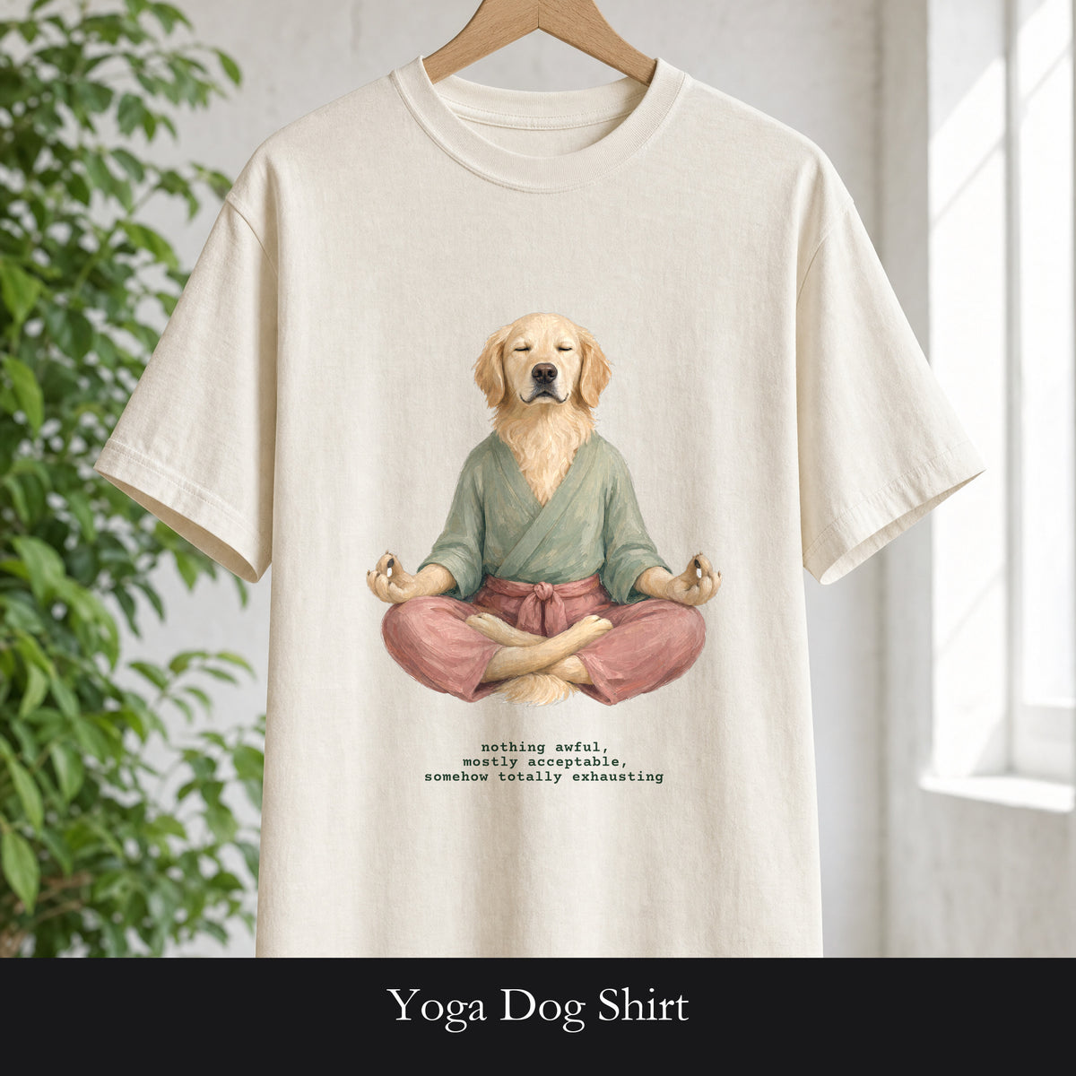 Yoga Dog Shirt, Namaste Zen Dog Tee, Funny Meditation Dog Mom Gift, Painterly Dog Lover Sweatshirt