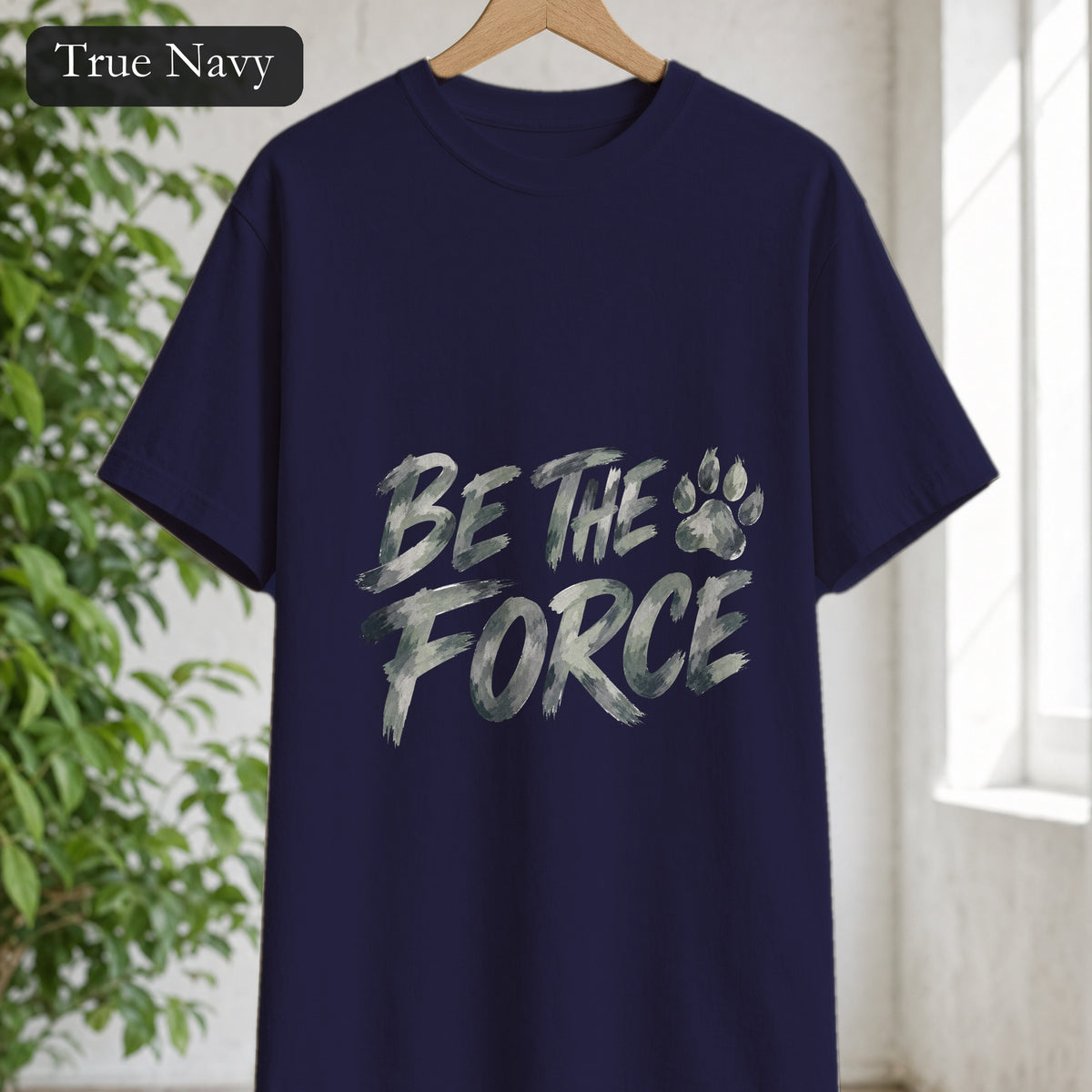 Be The Force Shirt, Camo Motivational Tee, Inspirational Encouragement Gift, Positive Vibes Paw Print Sweatshirt