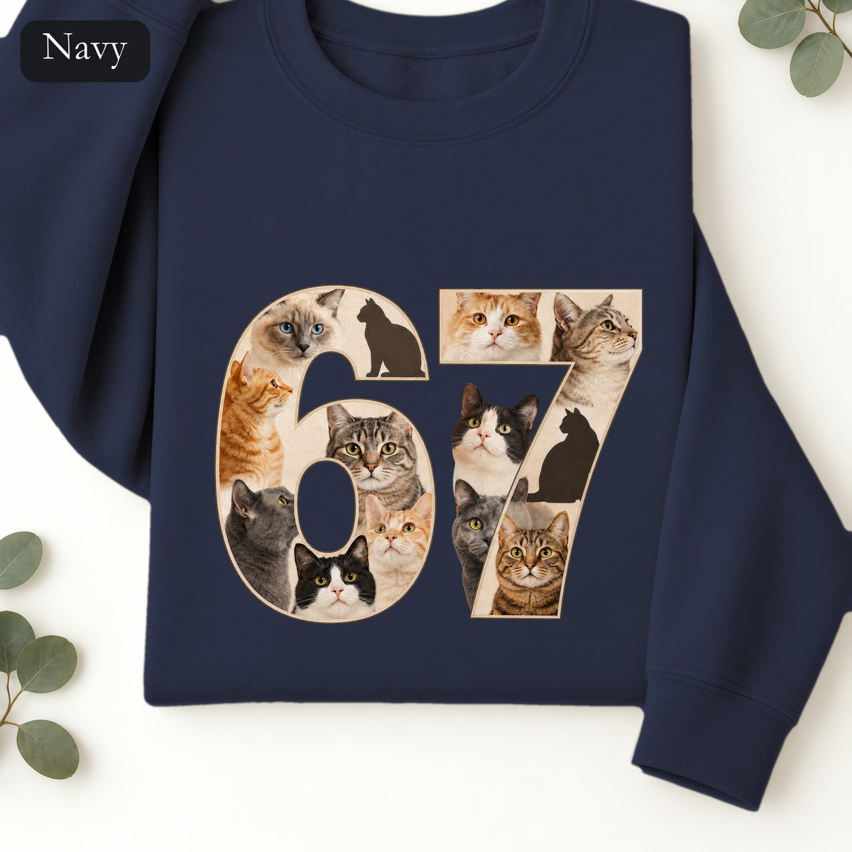 67 Cats Shirt, Funny 67 Meme Cat Tee, Trendy Cat Number Gift, Cat Lover Sweatshirt