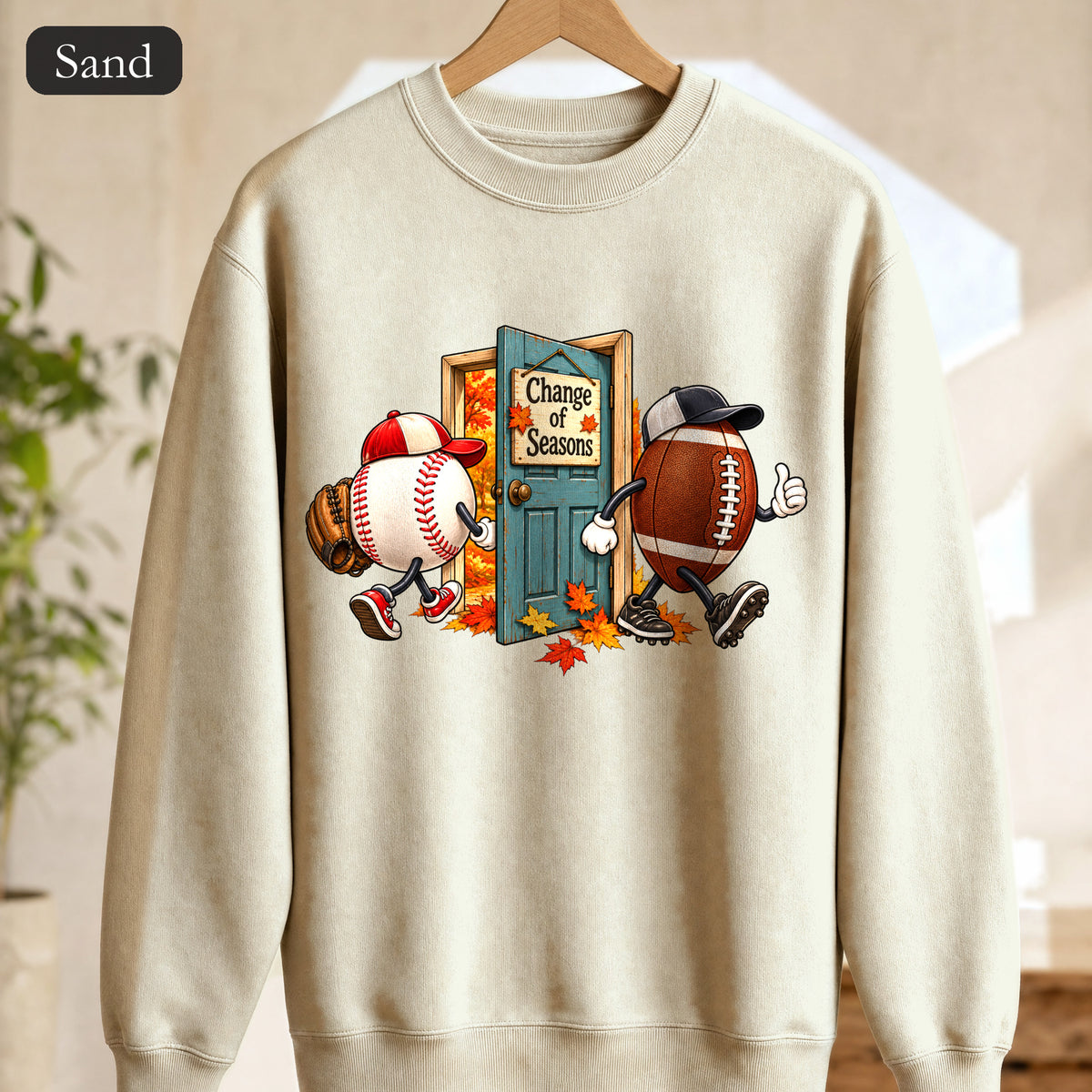 Change of Season Baseball to Football Sweatshirt | Fall Sports