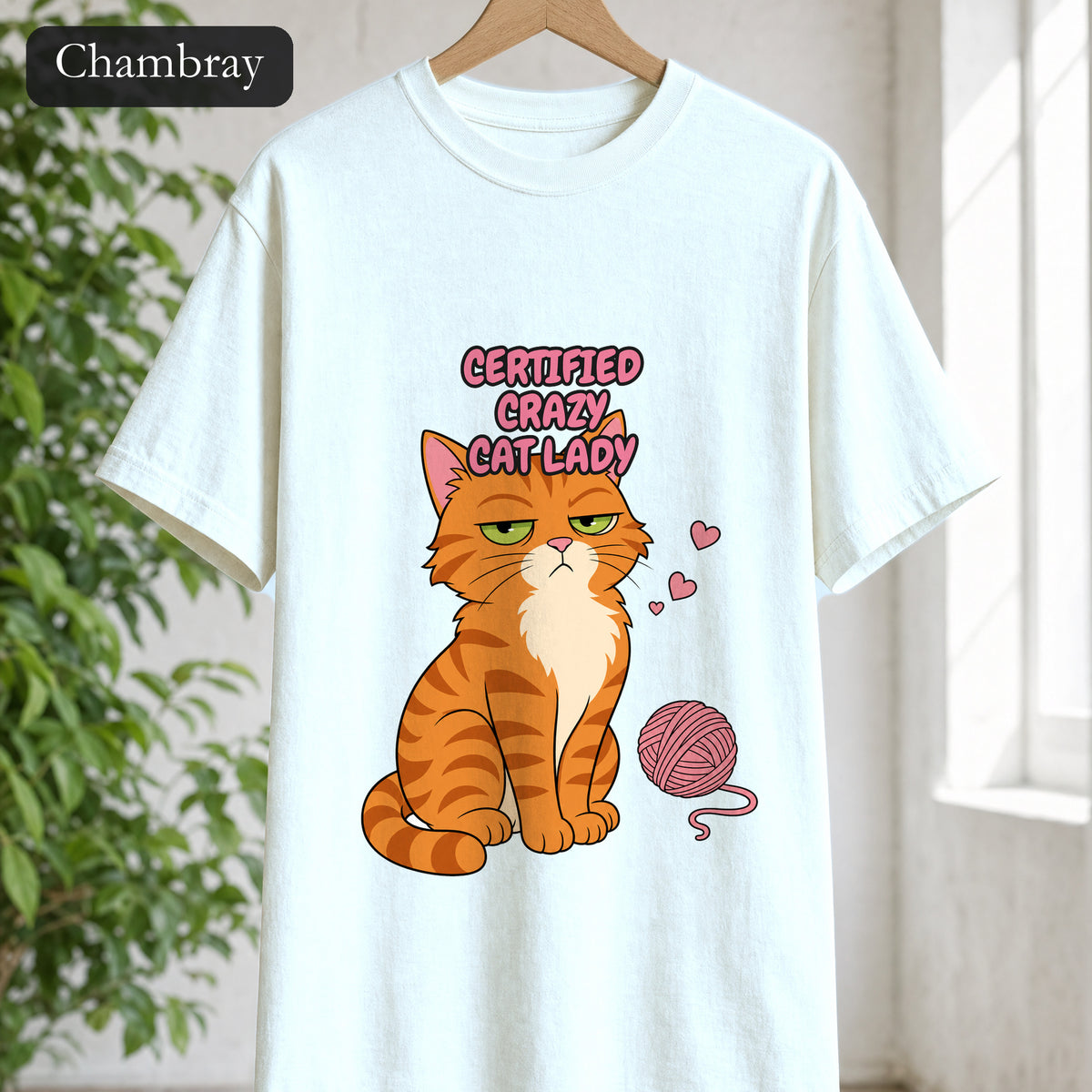 Certified Crazy Cat Lady Shirt, Orange Cat Mom Tee, Ginger Cat Lover Gift, Funny Cat Owner Sweatshirt