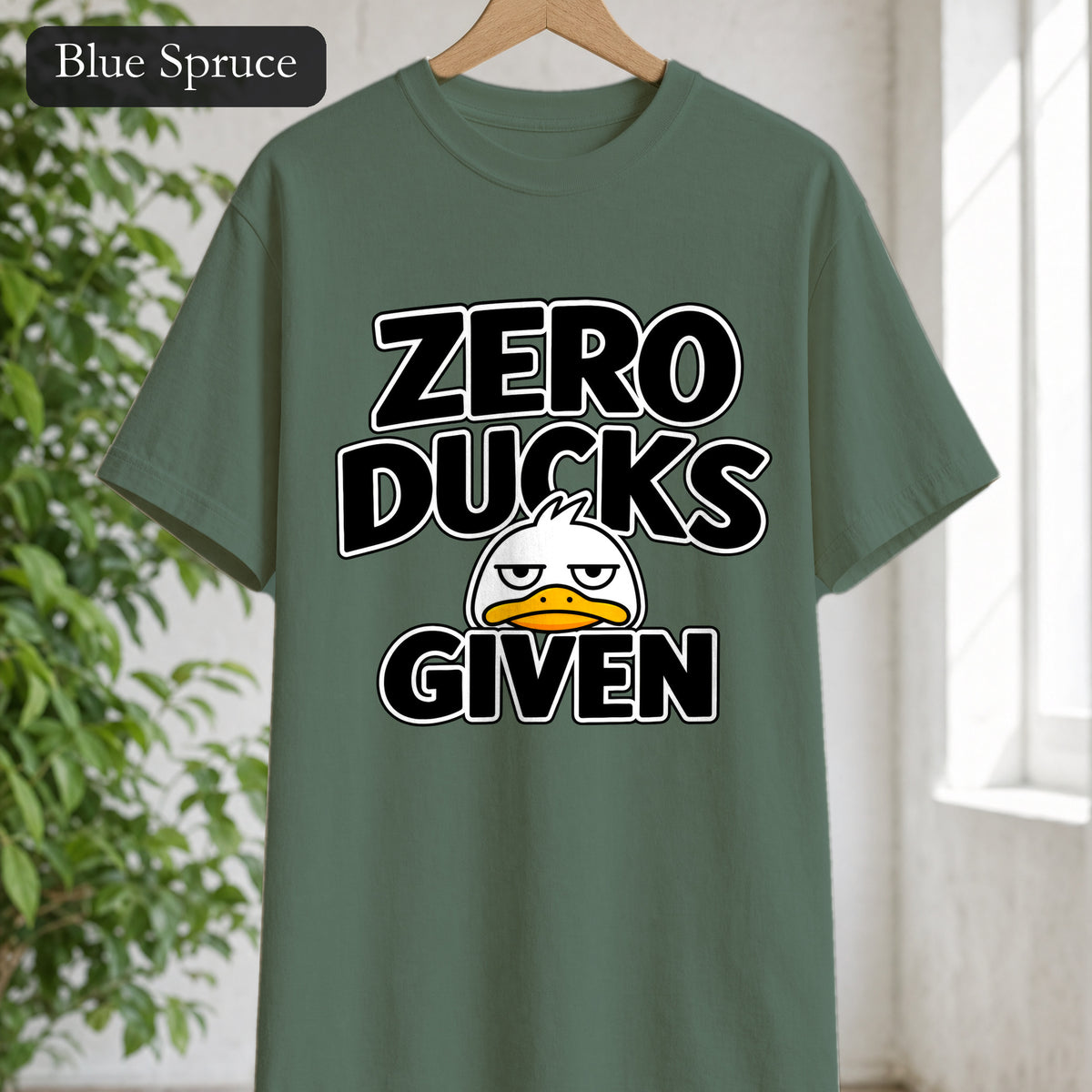 Zero Ducks Given shirt | Funny duck illustration, sarcastic slogan