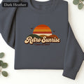Retro Sunrise Sweatshirt | Faux Embroidery