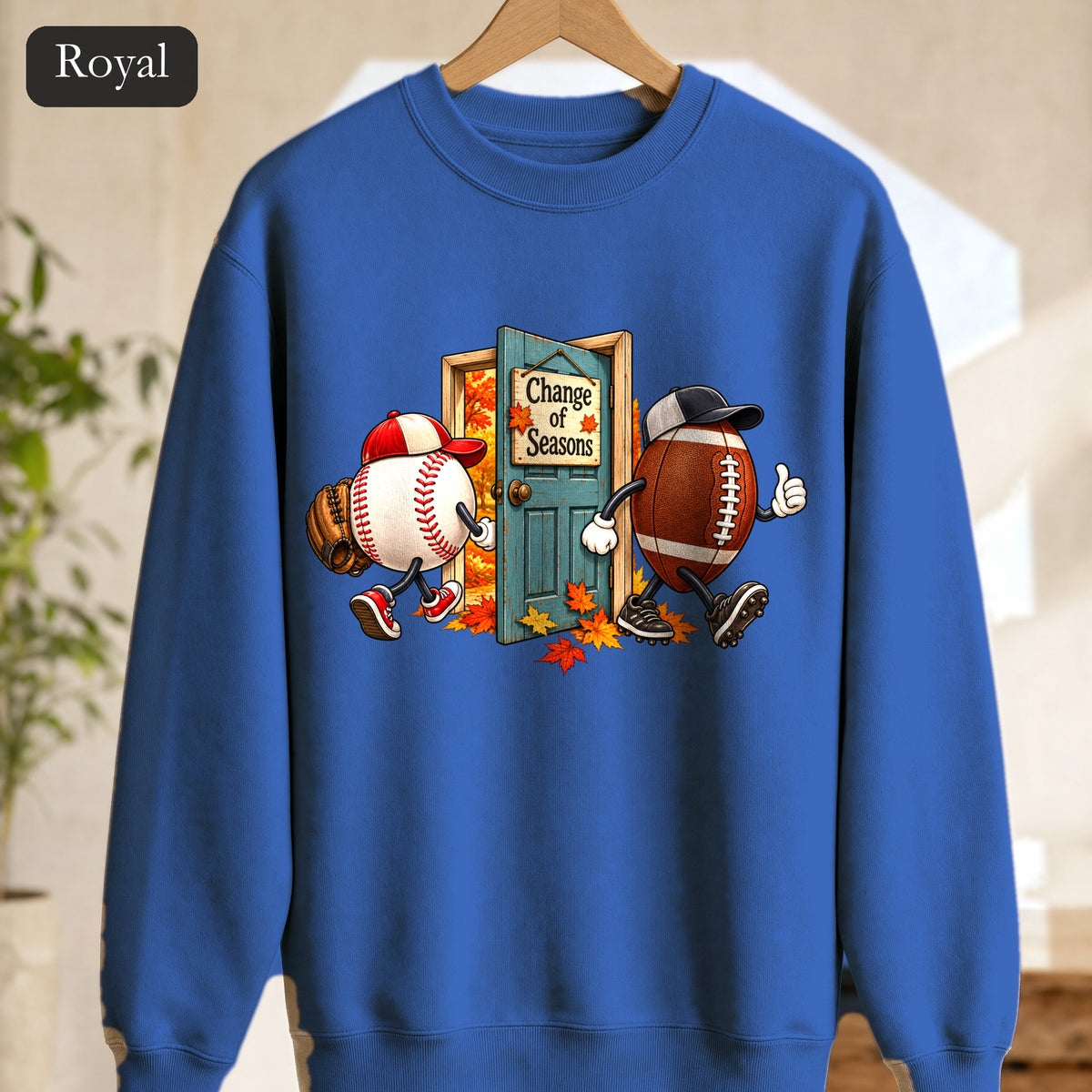 Change of Season Baseball to Football Sweatshirt | Fall Sports