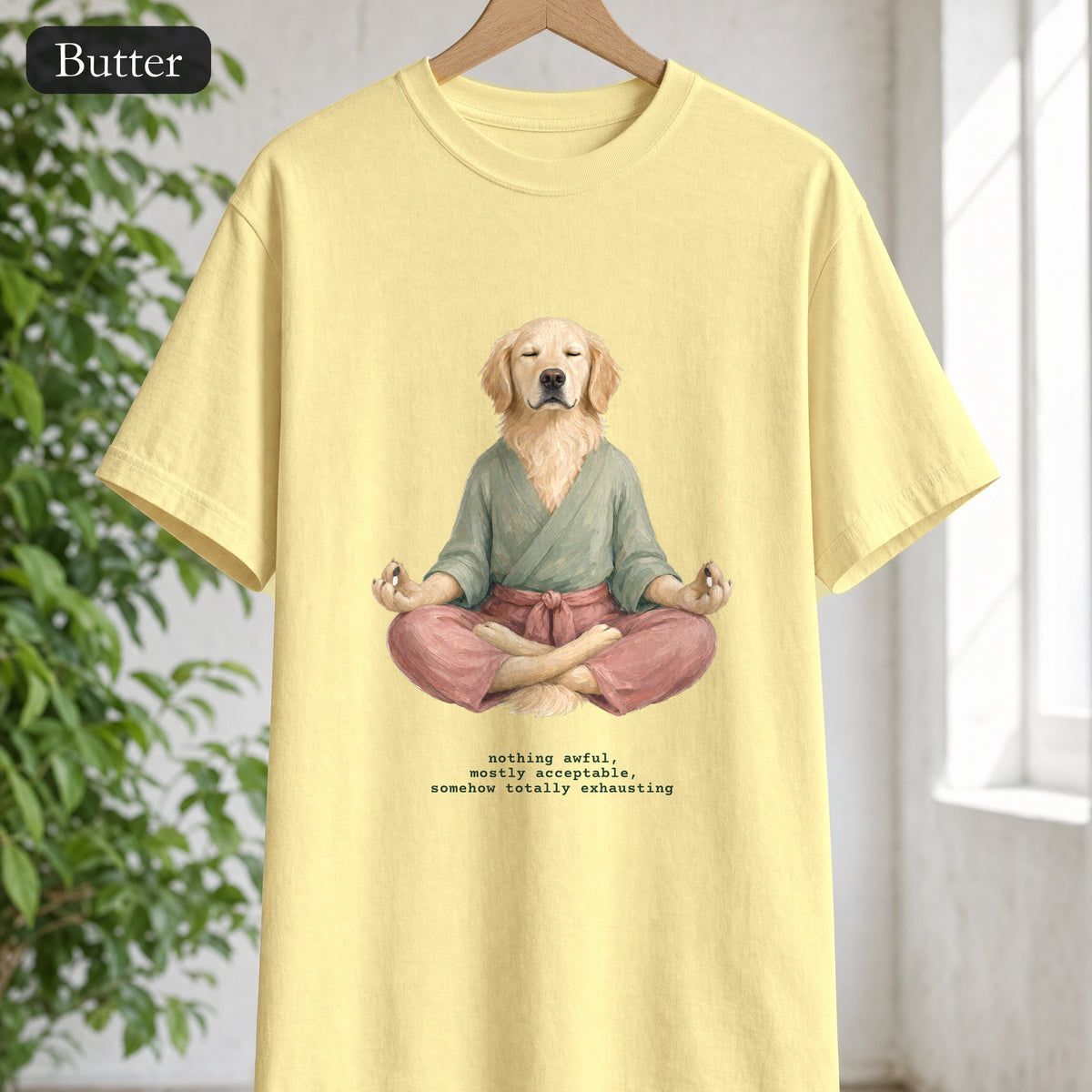 Yoga Dog Shirt, Namaste Zen Dog Tee, Funny Meditation Dog Mom Gift, Painterly Dog Lover Sweatshirt