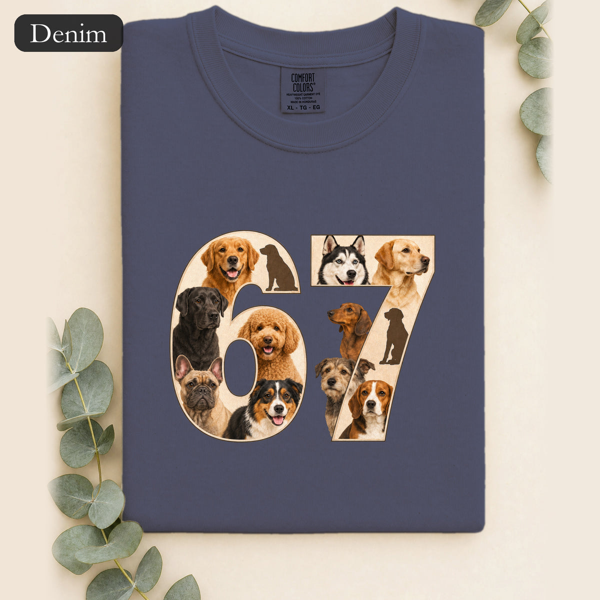 67 Dogs Shirt, Funny 67 Meme Dog Tee, Trendy Dog Number Gift, Dog Lover Sweatshirt
