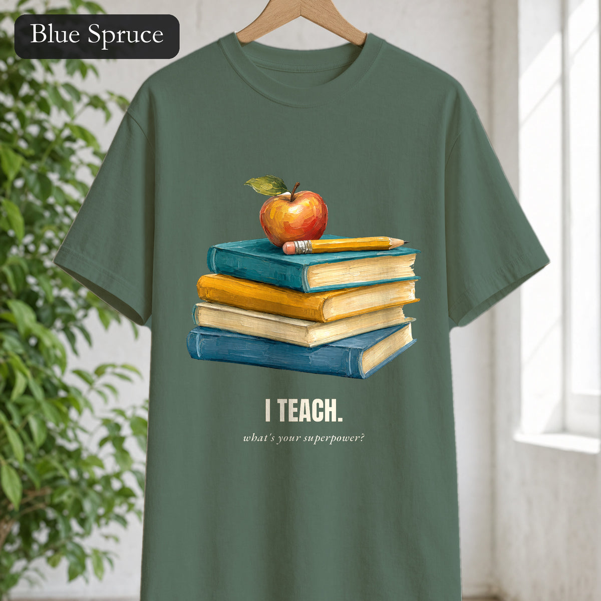 Teacher Shirt, I Teach What's Your Superpower Tee, Teacher Appreciation Gift, Painterly Back to School Sweatshirt