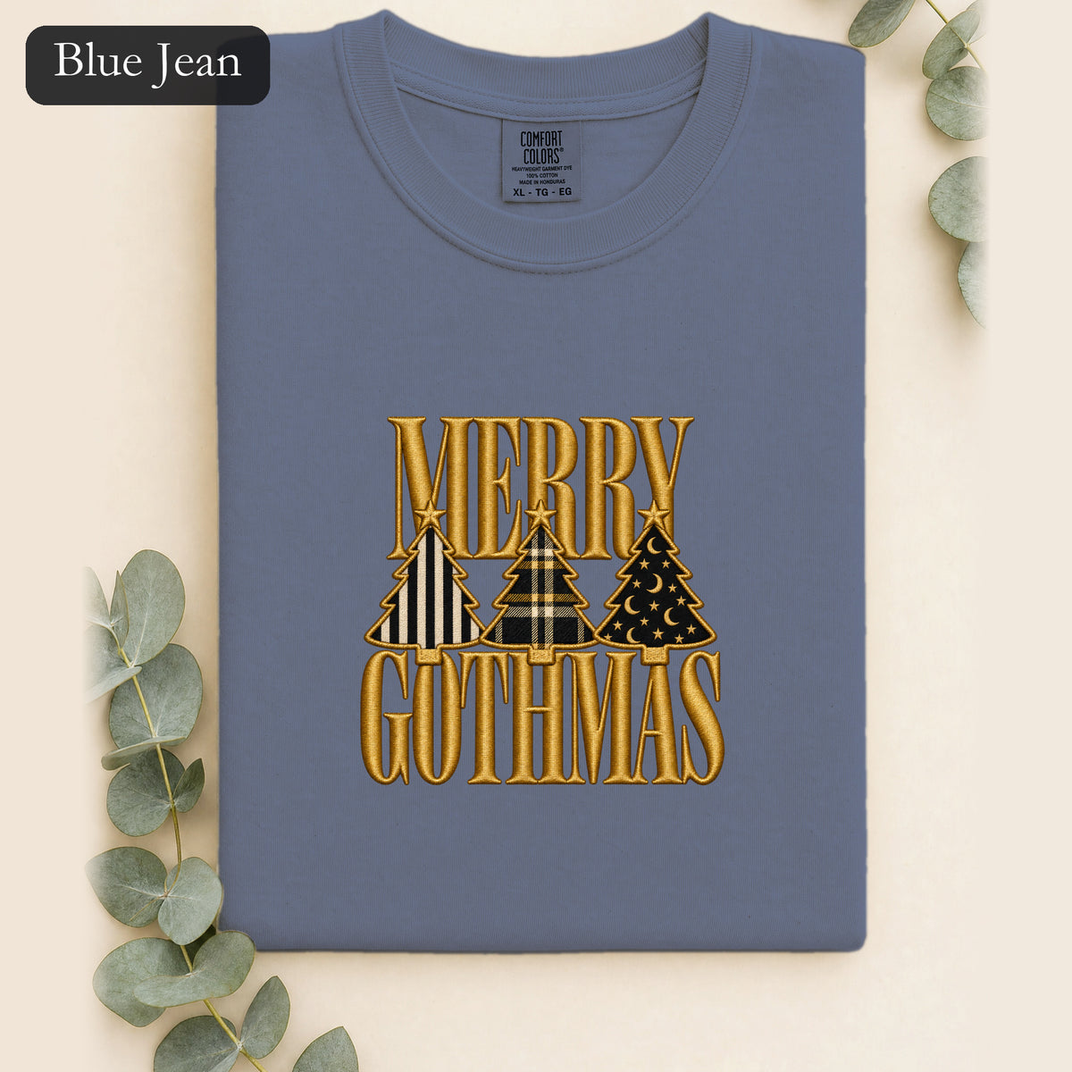 Merry Gothmas Shirt | Gothic Christmas Tree Typography