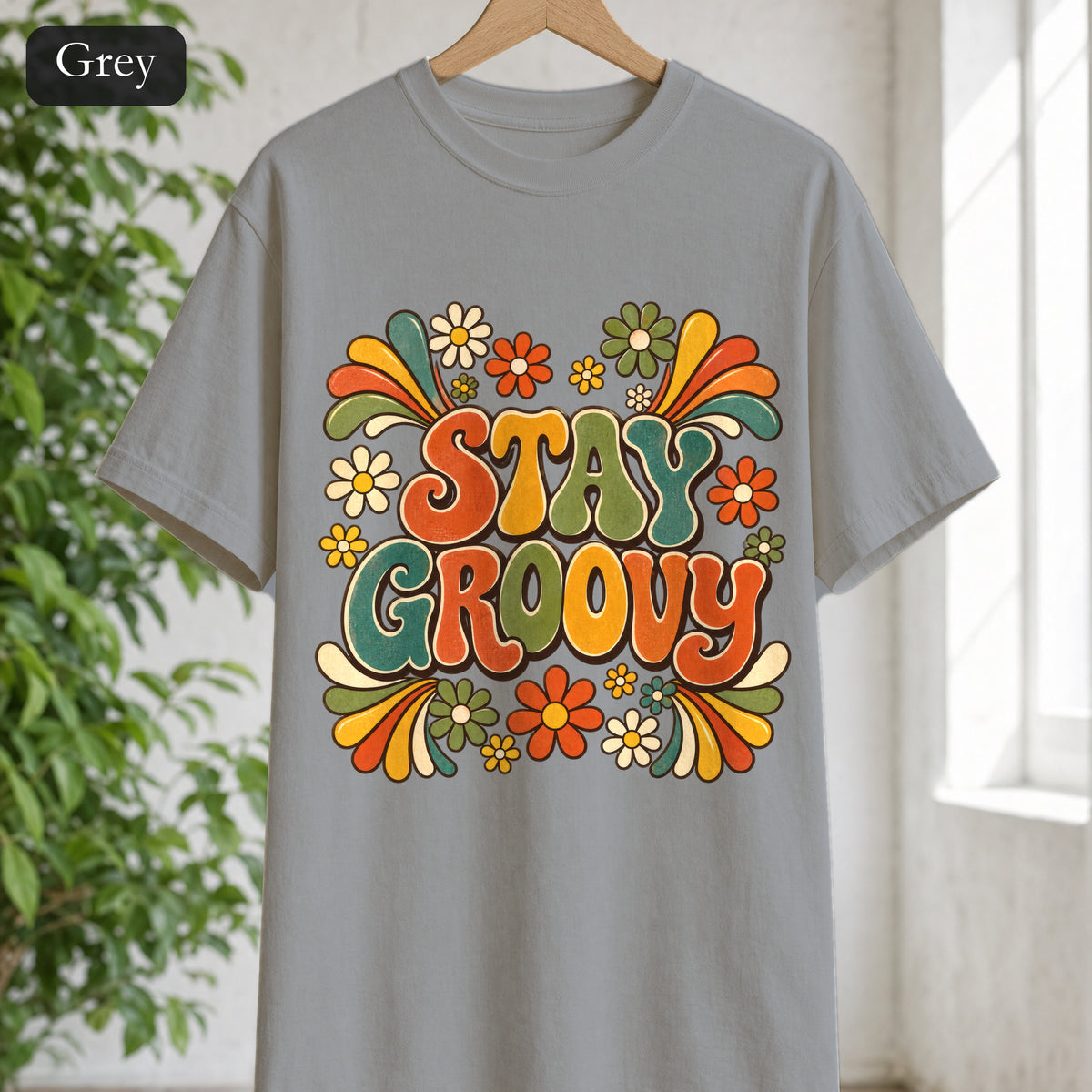 Stay Groovy Shirt, Retro 70s Tee, Groovy Aesthetic Gift, Positive Vibes Sweatshirt