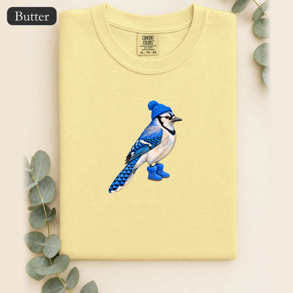 Blue Jay Illustration Shirt | Bird Graphic, Nature Theme