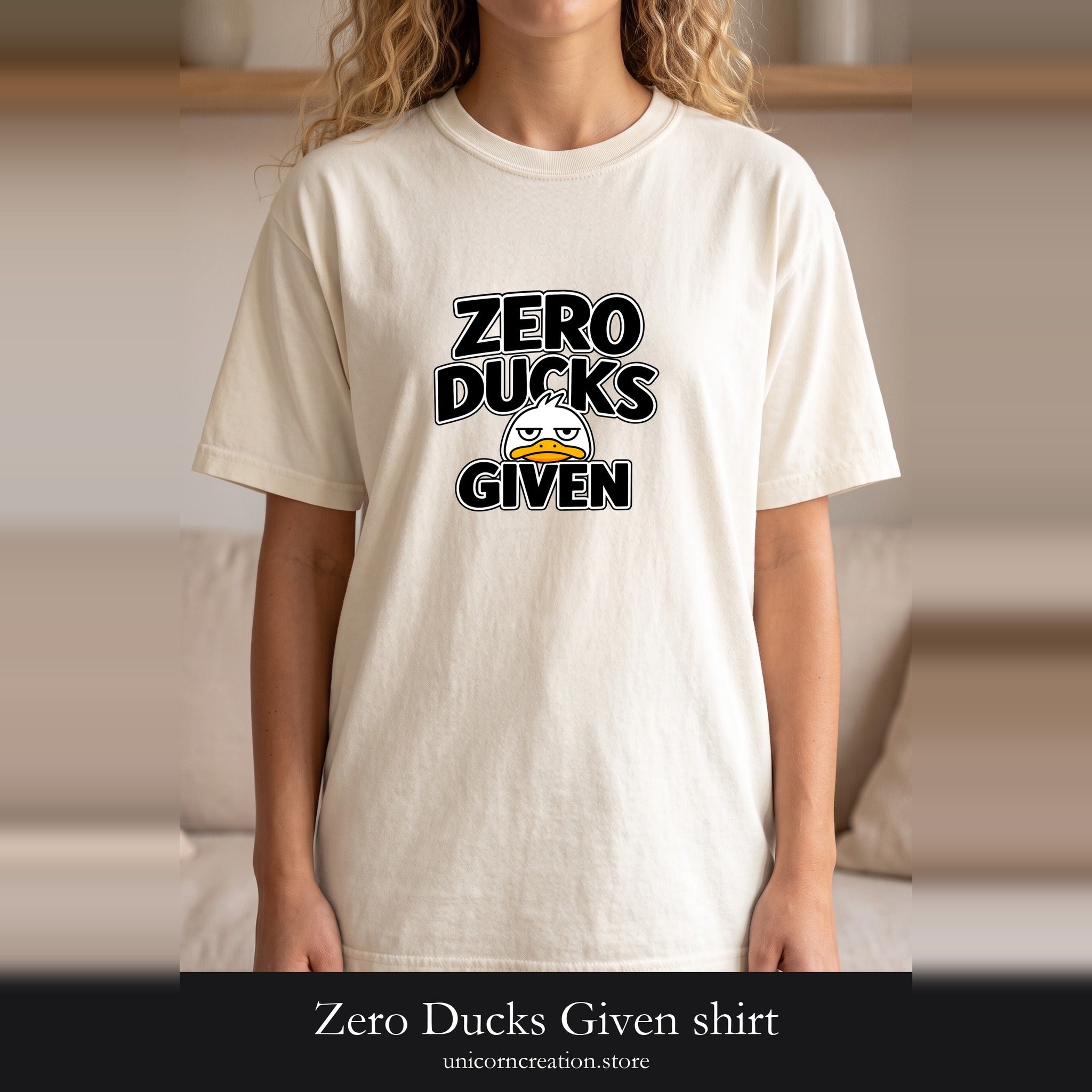 Zero Ducks Given shirt | Funny duck illustration, sarcastic slogan