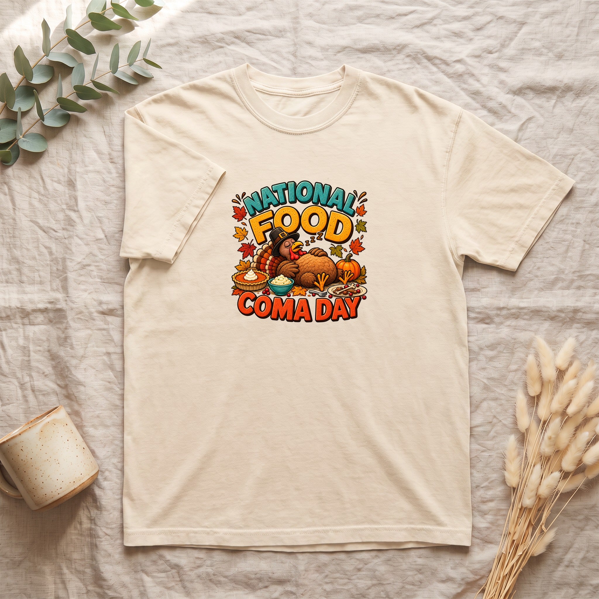 National Food Coma Day Shirt | Thanksgiving Turkey Pumpkin Feast