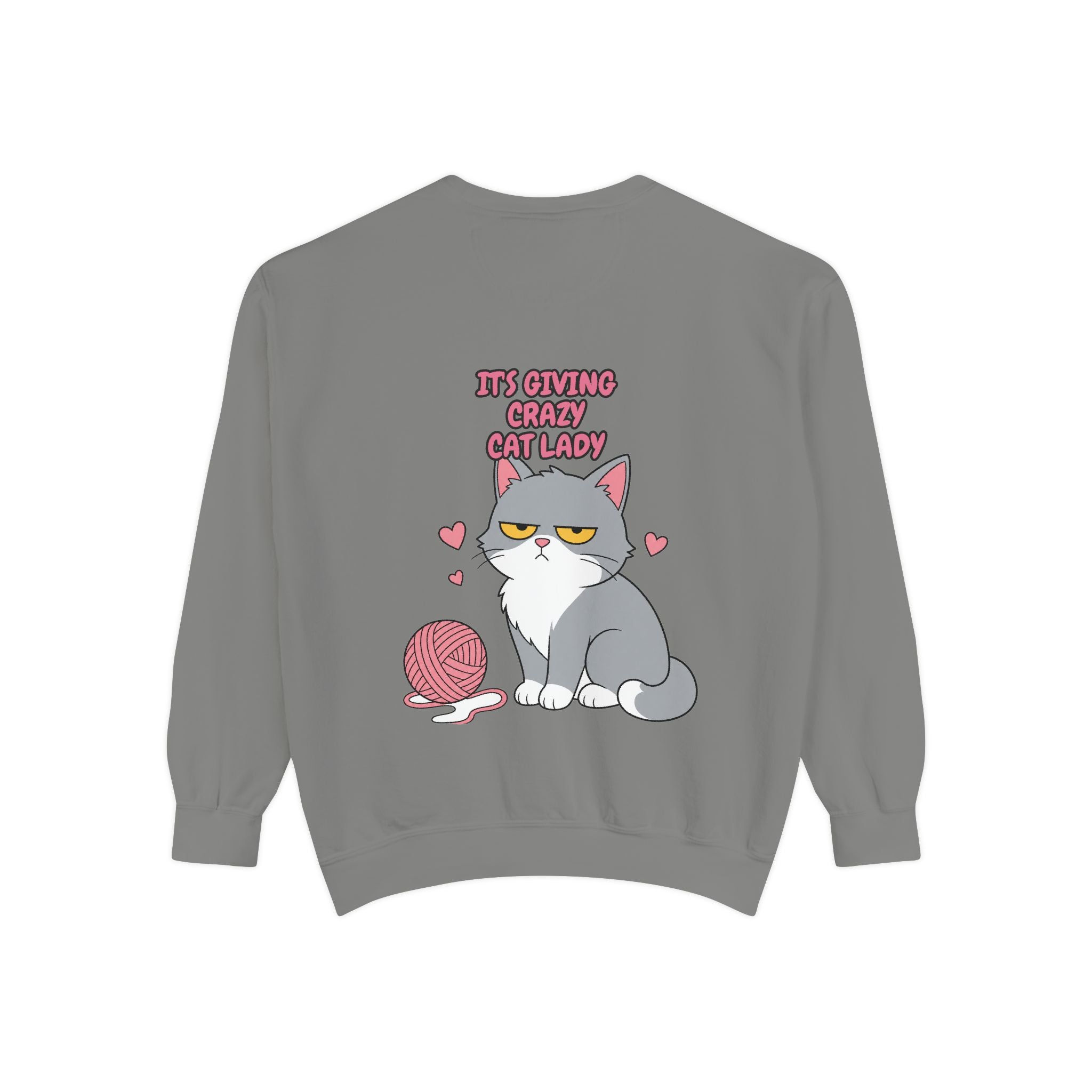 It's Giving Crazy Cat Lady Shirt, Grey Cat Mom Tee, Cat Lover Gift, Funny Cat Owner Sweatshirt