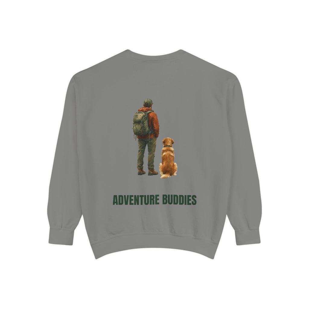 Adventure Buddies Shirt, Dog and Human Hiking Tee, Matching Dog Owner Gift, Painterly Outdoor Sweatshirt
