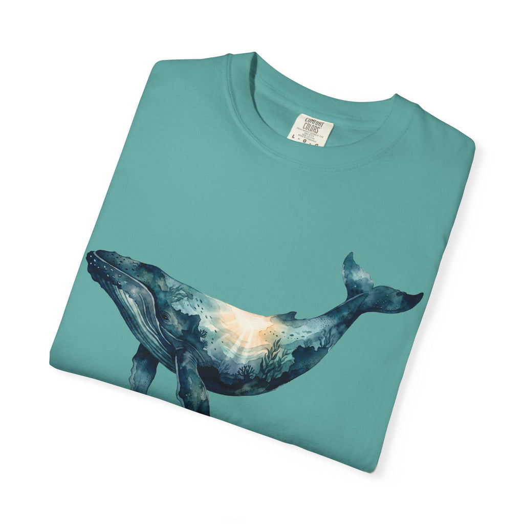 Whale Deep Ocean Graphic T-Shirt — "Into the Deep I Sing" Ocean Graphic Tee