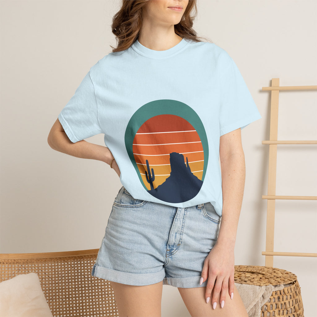 Retro Sunset Desert Shirt, Vintage Cactus Tee, Southwest Nature Gift, 70s Landscape Sweatshirt