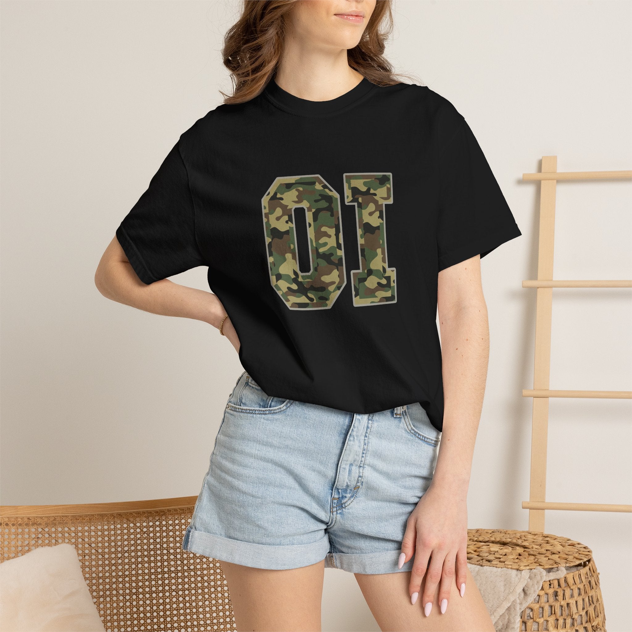Camo OI T-Shirt — Organic Intervention, Military Number Tee
