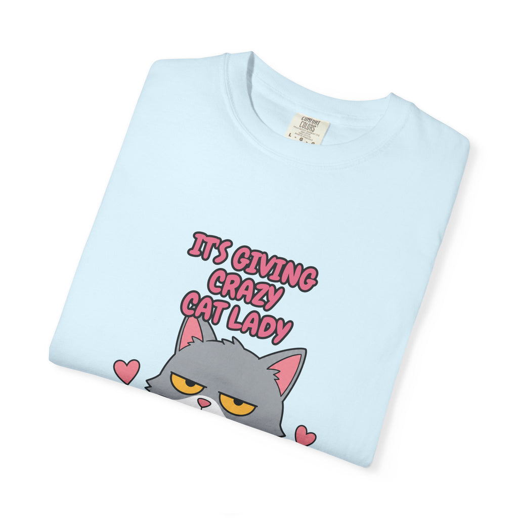 It's Giving Crazy Cat Lady Shirt, Grey Cat Mom Tee, Cat Lover Gift, Funny Cat Owner Sweatshirt