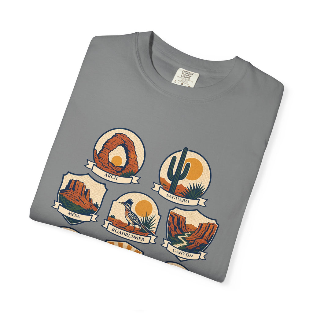 Southwest National Parks Shirt, Desert Badge Tee, Arizona Utah Hiking Gift, Retro Adventure Cactus Sweatshirt