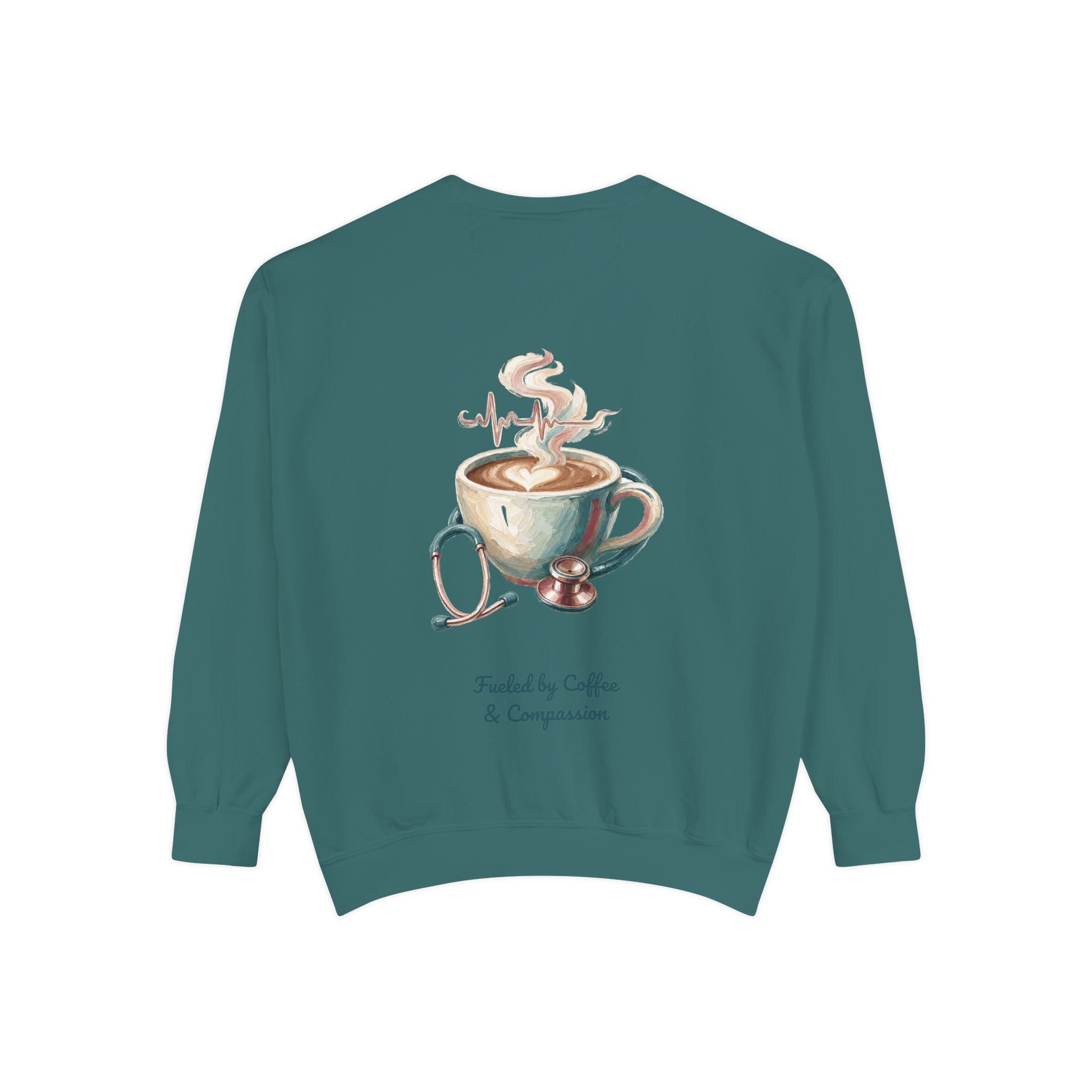 Nurse Shirt, Fueled by Coffee and Compassion Tee, Nurse Week RN Gift, Painterly Nurse Coffee Sweatshirt