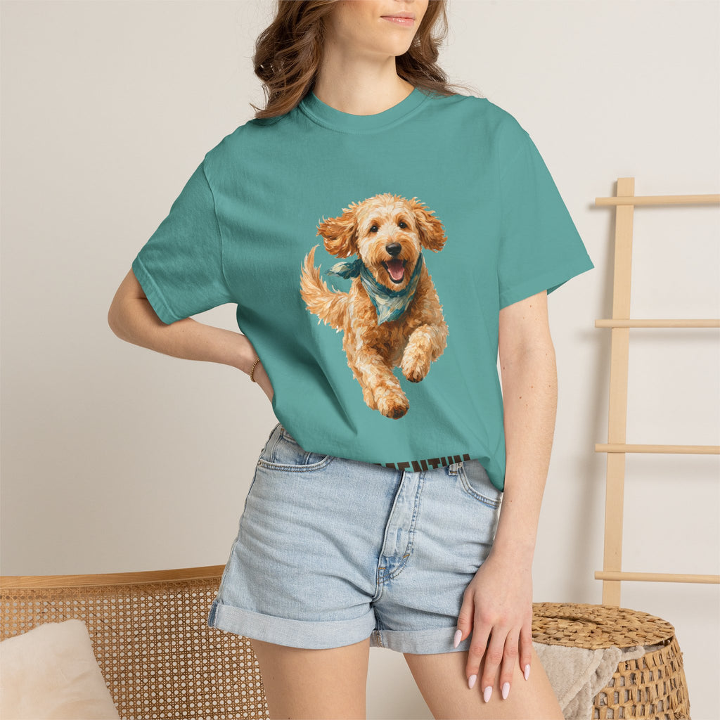 Momentum Goldendoodle Shirt, Running Doodle Dog Tee, Funny Doodle Dog Mom Gift, Painterly Dog Lover Sweatshirt