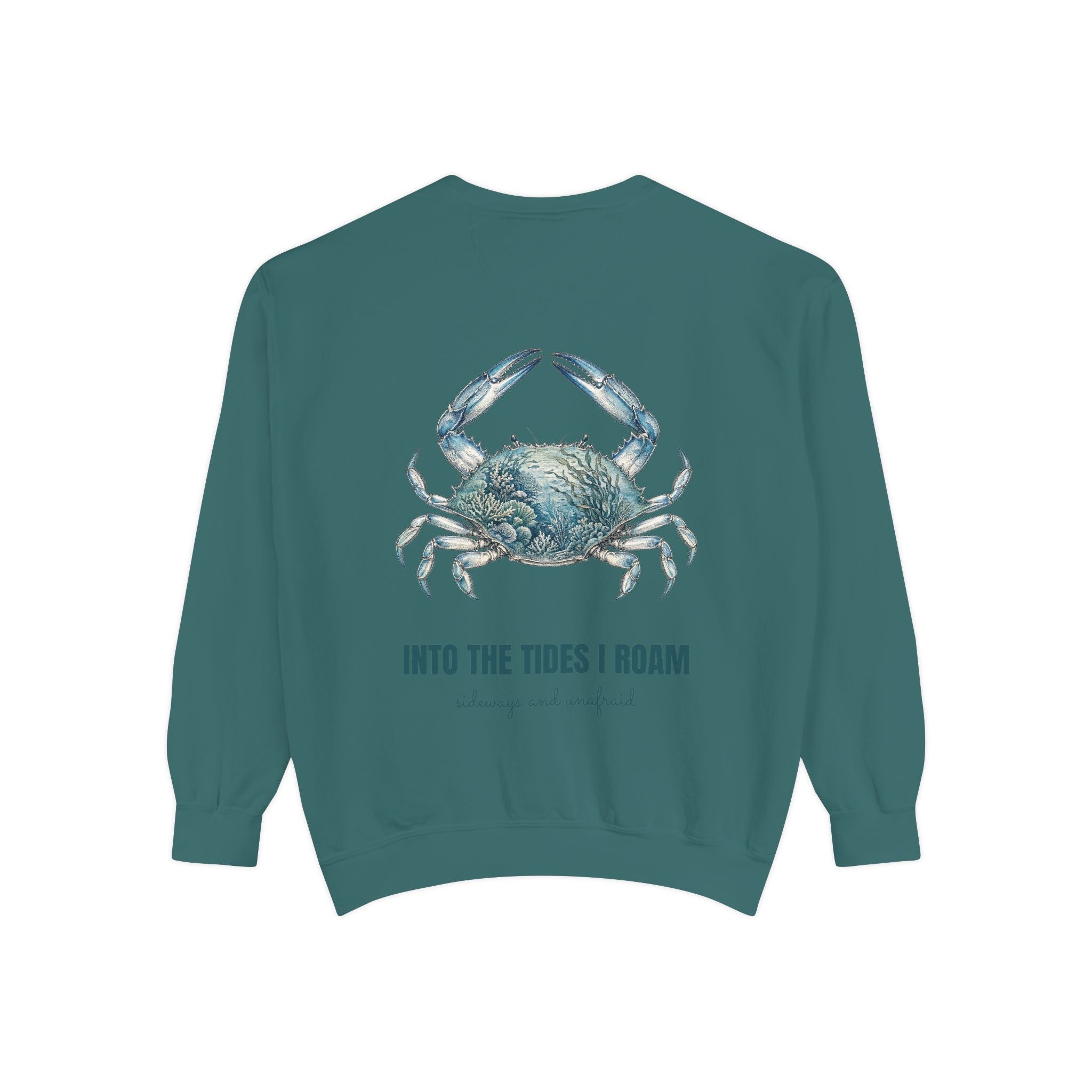 Into the Tides I Roam Shirt, Blue Crab Double Exposure Tee, Ocean Beach Coastal Lover Gift, Nautical Sea Life Sweatshirt