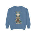 Boho Wolf Shirt, Folk Art Wolf Tee, Japanese Pattern Wolf Lover Gift, Vintage Floral Wolf Sweatshirt