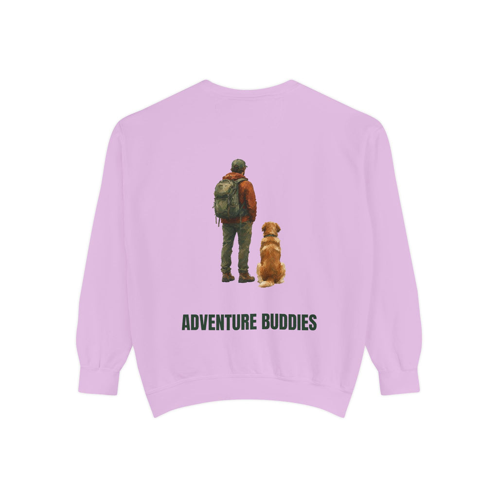 Adventure Buddies Shirt, Dog and Human Hiking Tee, Matching Dog Owner Gift, Painterly Outdoor Sweatshirt