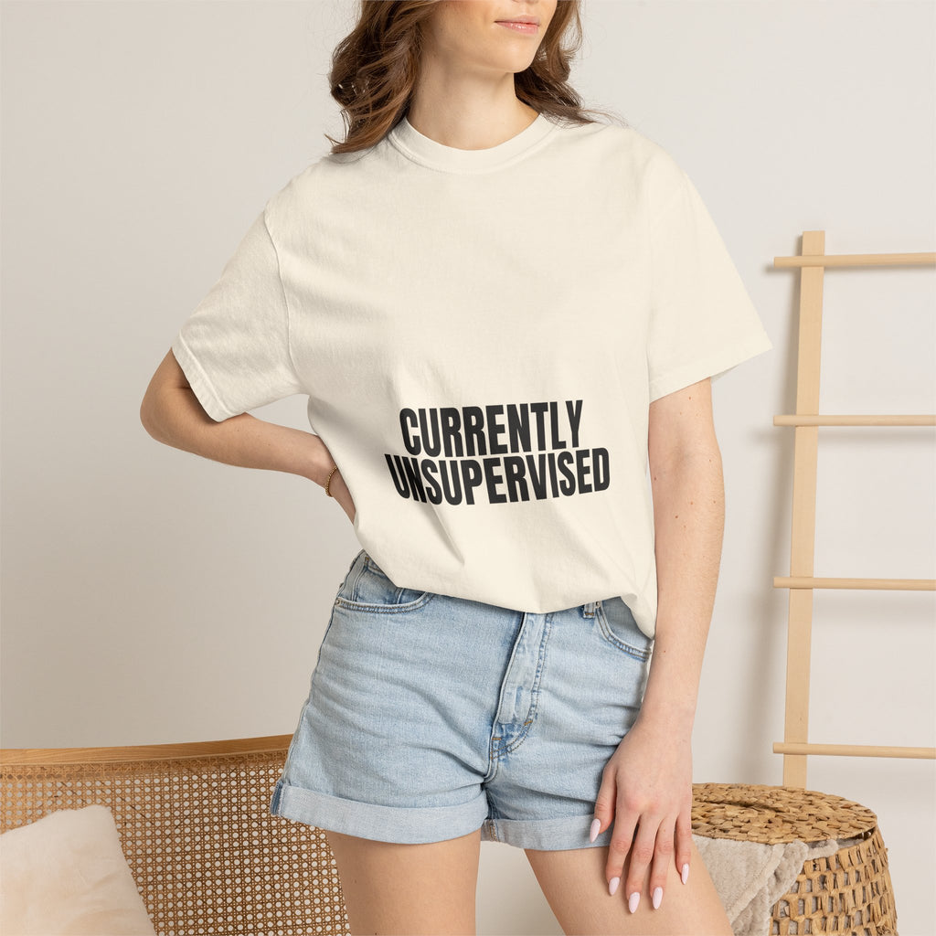 Currently Unsupervised Shirt, Funny Sarcastic Tee, Gag Gift, Humor Sweatshirt