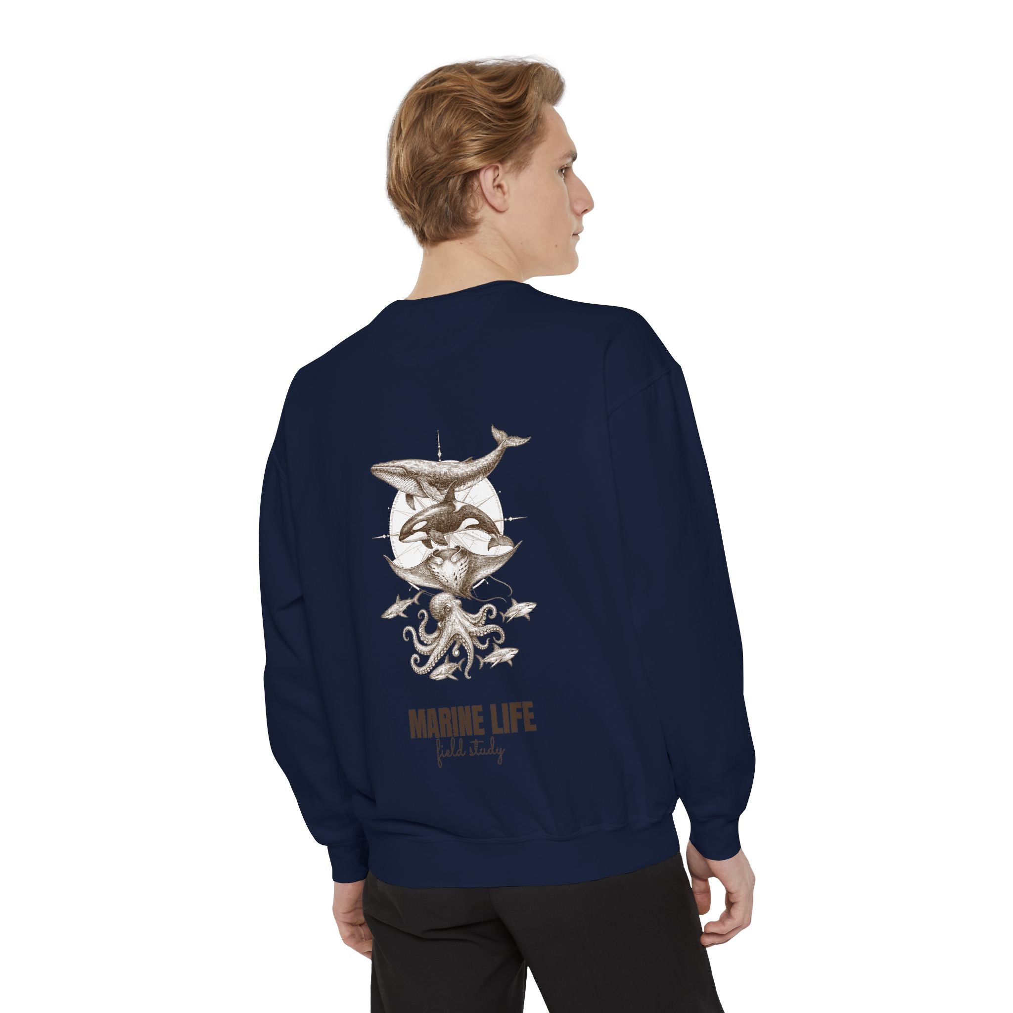 Ocean Life Sketch Shirt, Vintage Marine Animals Tee, Sailor Journal Sea Life Gift, Nautical Ocean Lover Sweatshirt