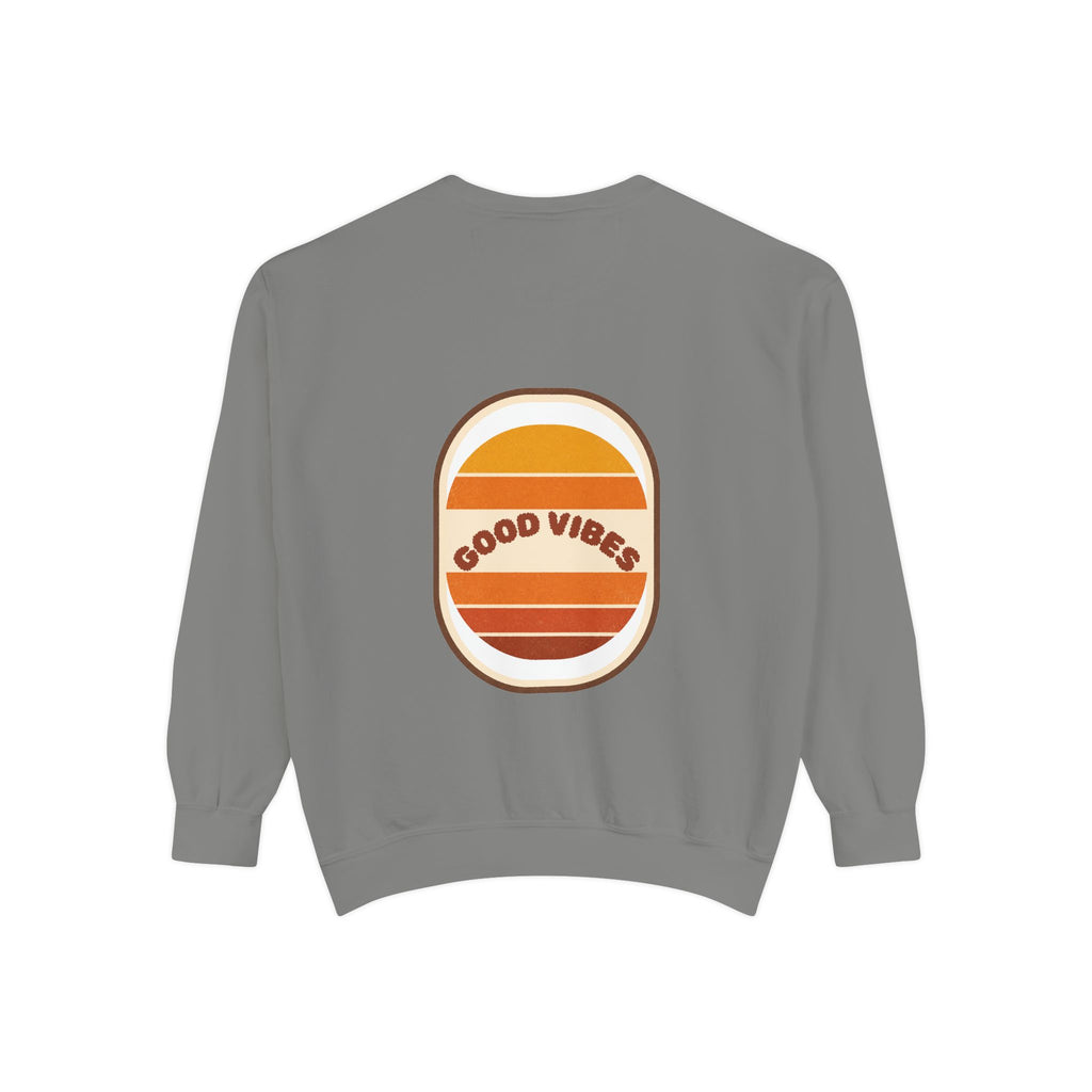 Good Vibes Retro Sunset Shirt, 70s Aesthetic Tee, Vintage Sunset Stripes Gift, Groovy Summer Sweatshirt