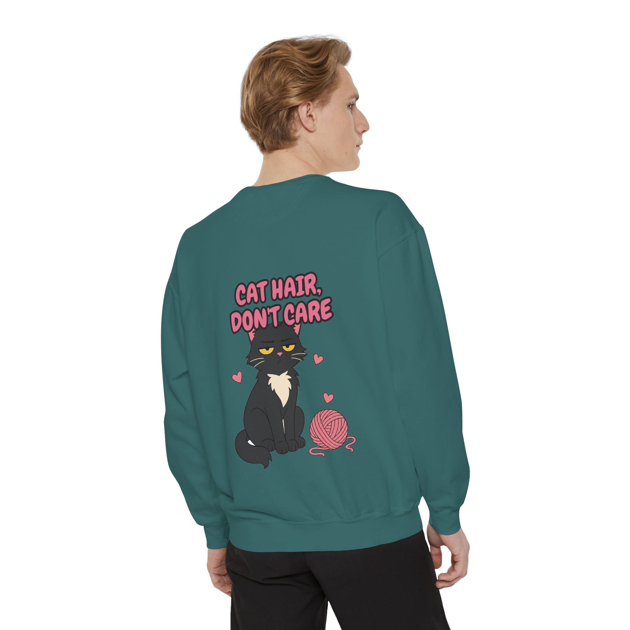 Cat Hair Don't Care Shirt, Funny Cat Mom Tee, Cat Lover Gift, Cat Owner Sweatshirt
