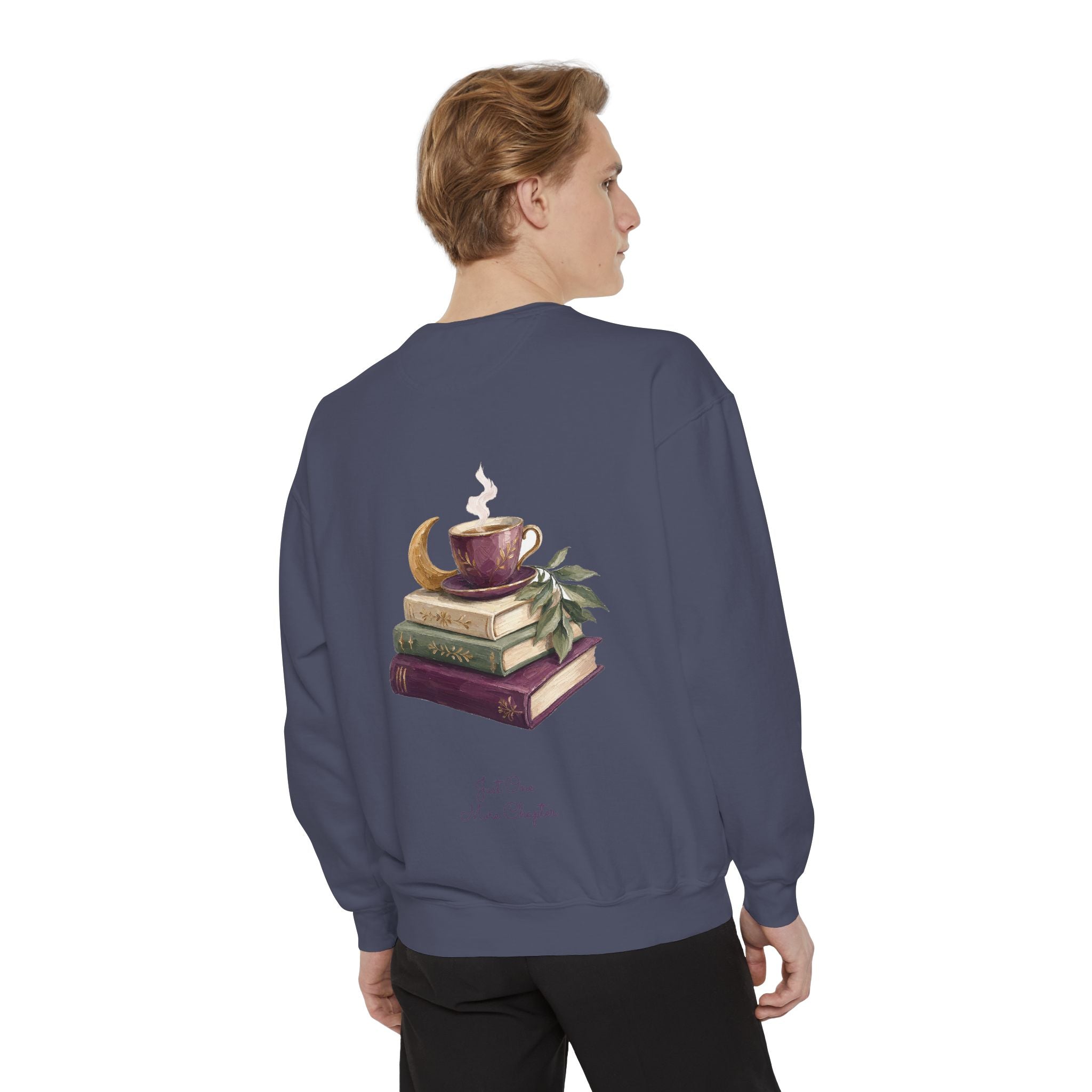 Just One More Chapter Shirt, Bookish Reader Tee, Book Lover Cozy Gift, Painterly Reading Sweatshirt