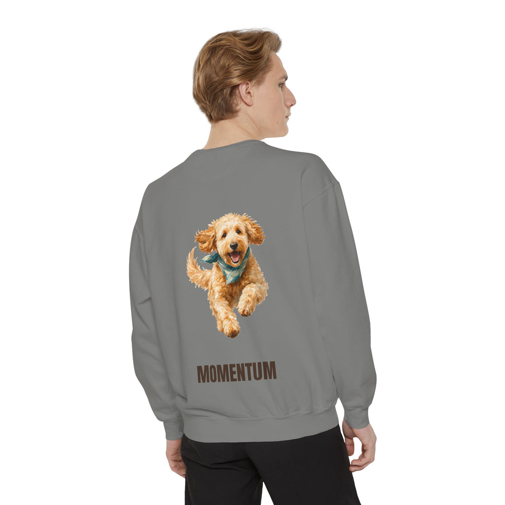 Momentum Goldendoodle Shirt, Running Doodle Dog Tee, Funny Doodle Dog Mom Gift, Painterly Dog Lover Sweatshirt