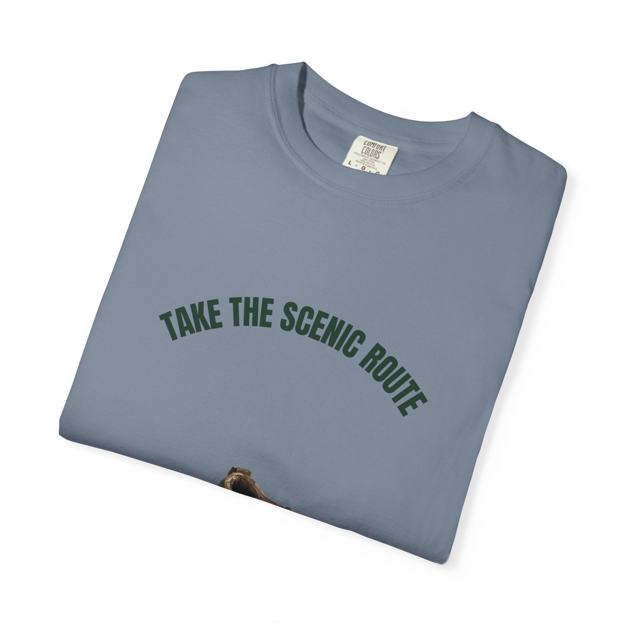 Take the Scenic Route Shirt, Hiking Trail Tee, Outdoor Adventure Nature Gift, Painterly Mountain Sweatshirt