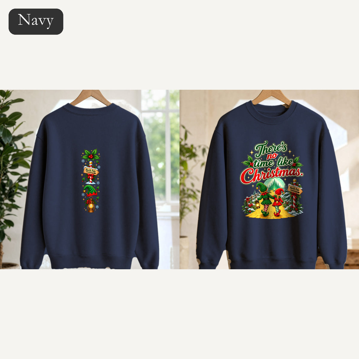 There is No Time Like Christmas Crewneck Sweatshirt | Elf Holiday Design
