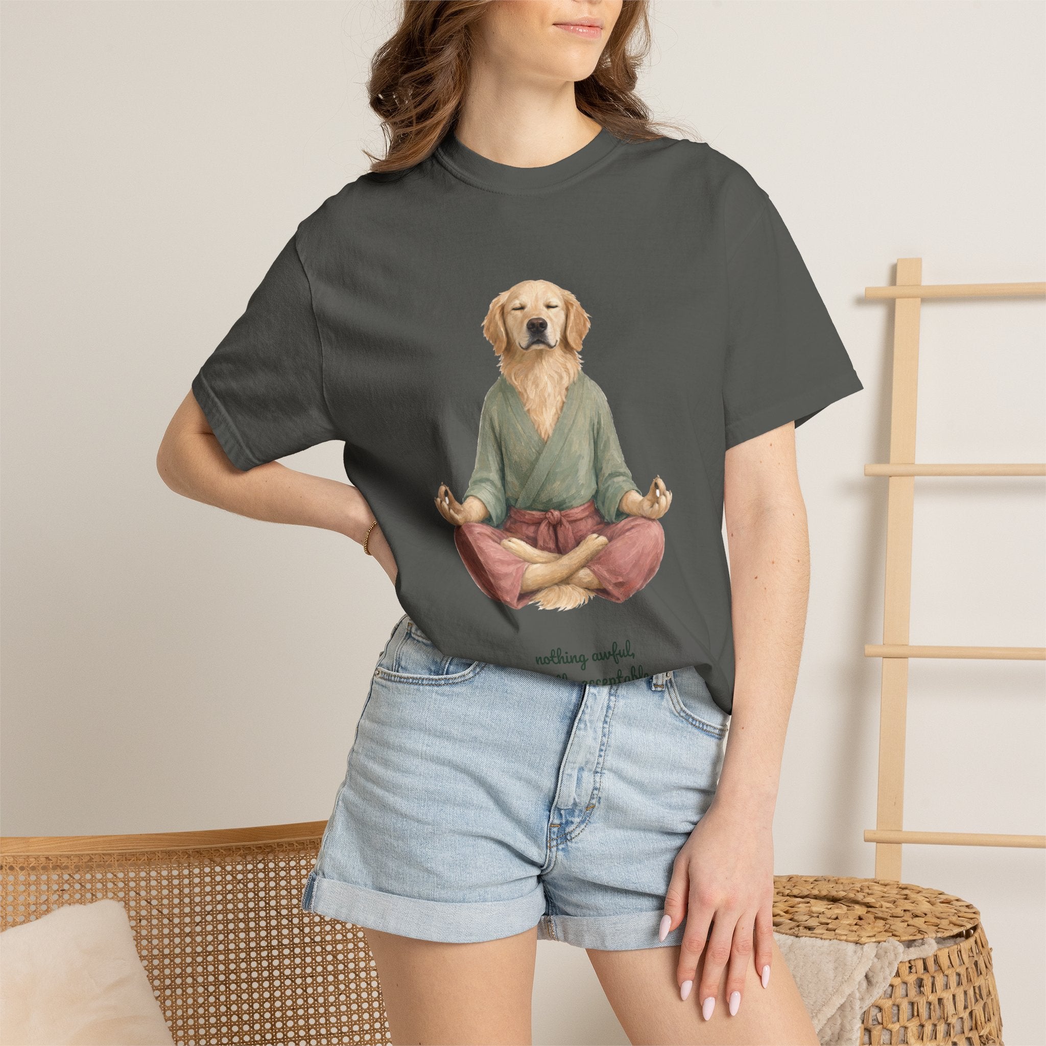 Yoga Dog Shirt, Namaste Zen Dog Tee, Funny Meditation Dog Mom Gift, Painterly Dog Lover Sweatshirt