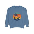 Retro Sunset Beach Shirt, Vintage Palm Tee, Ocean Surf Gift, 70s Coastal Landscape Sweatshirt
