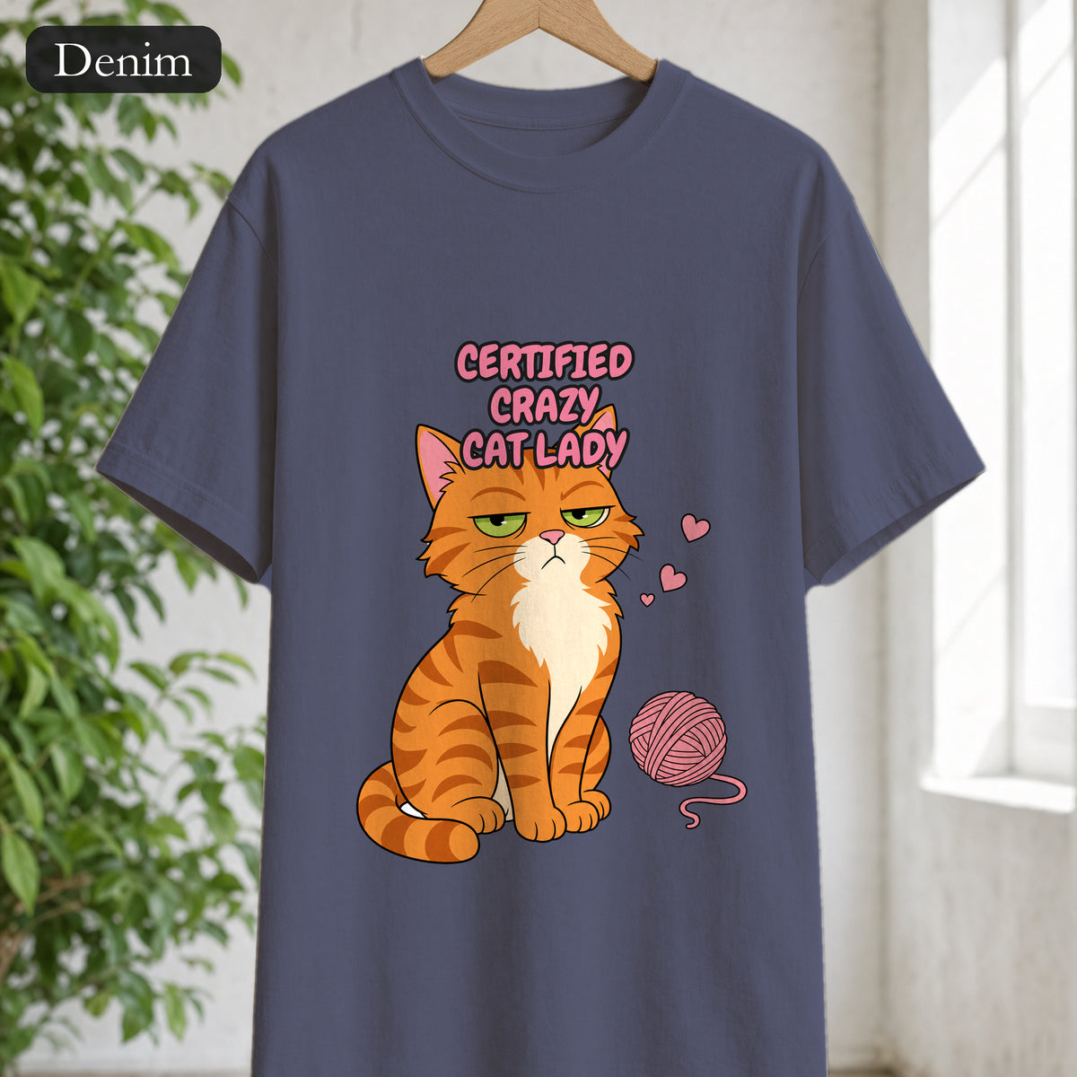 Certified Crazy Cat Lady Shirt, Orange Cat Mom Tee, Ginger Cat Lover Gift, Funny Cat Owner Sweatshirt