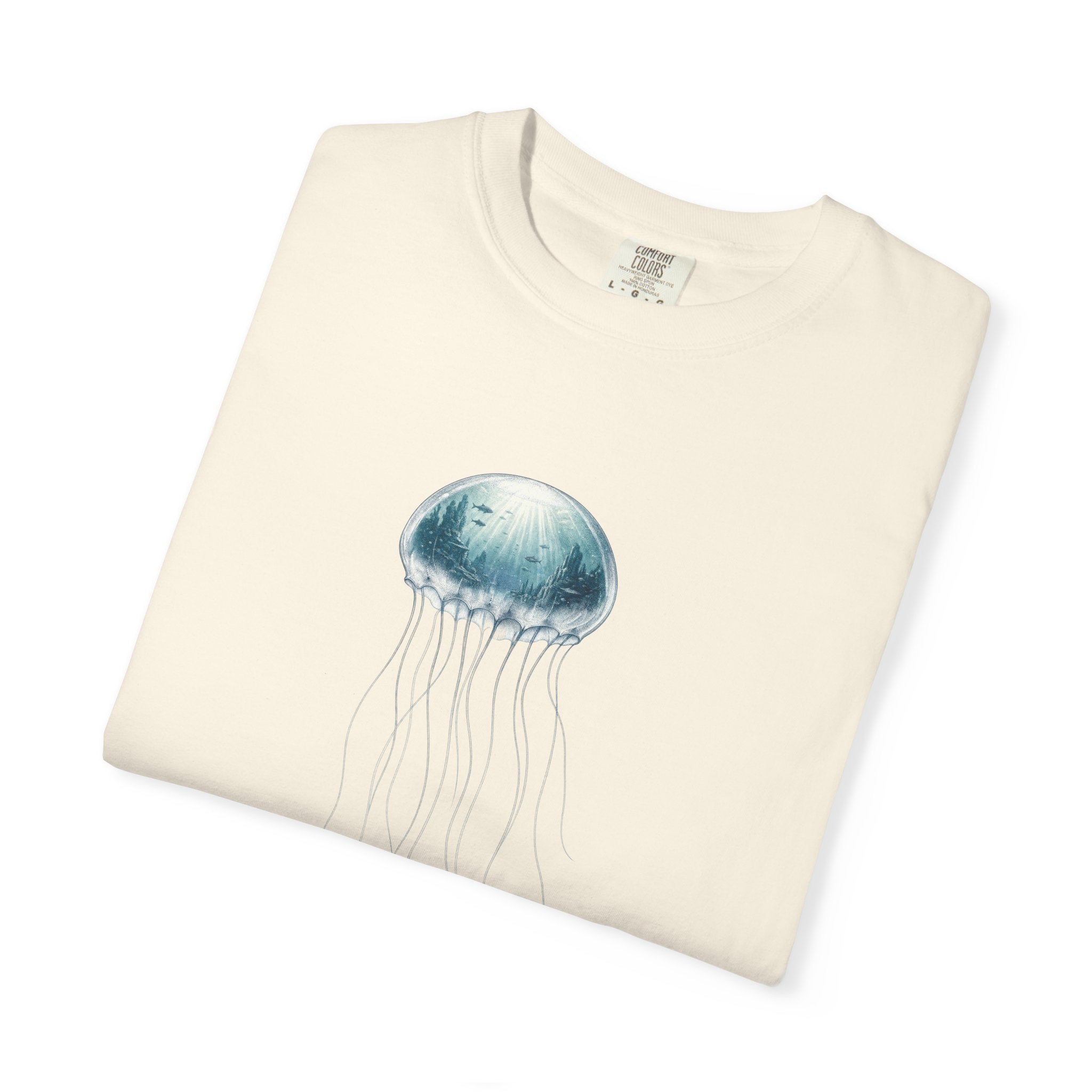 Into the Drift I Flow Shirt, Jellyfish Double Exposure Tee, Ocean Diver Sea Life Gift, Nautical Marine Sweatshirt