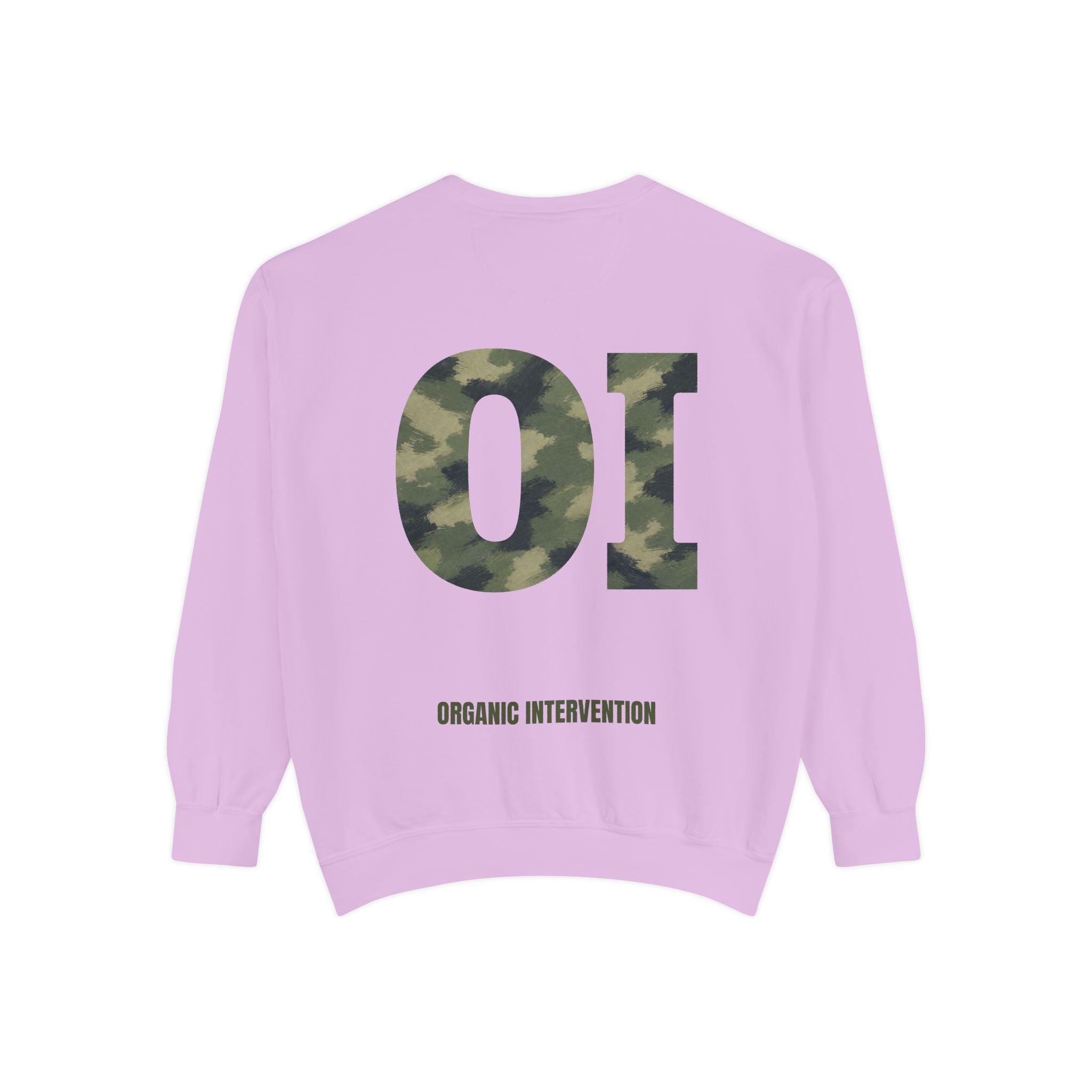 Organic Intervention Camo Hoodie, OI Monogram Anti-Algorithm Sweatshirt, Streetwear Camo Graphic Gift, Bold Statement Hoodie
