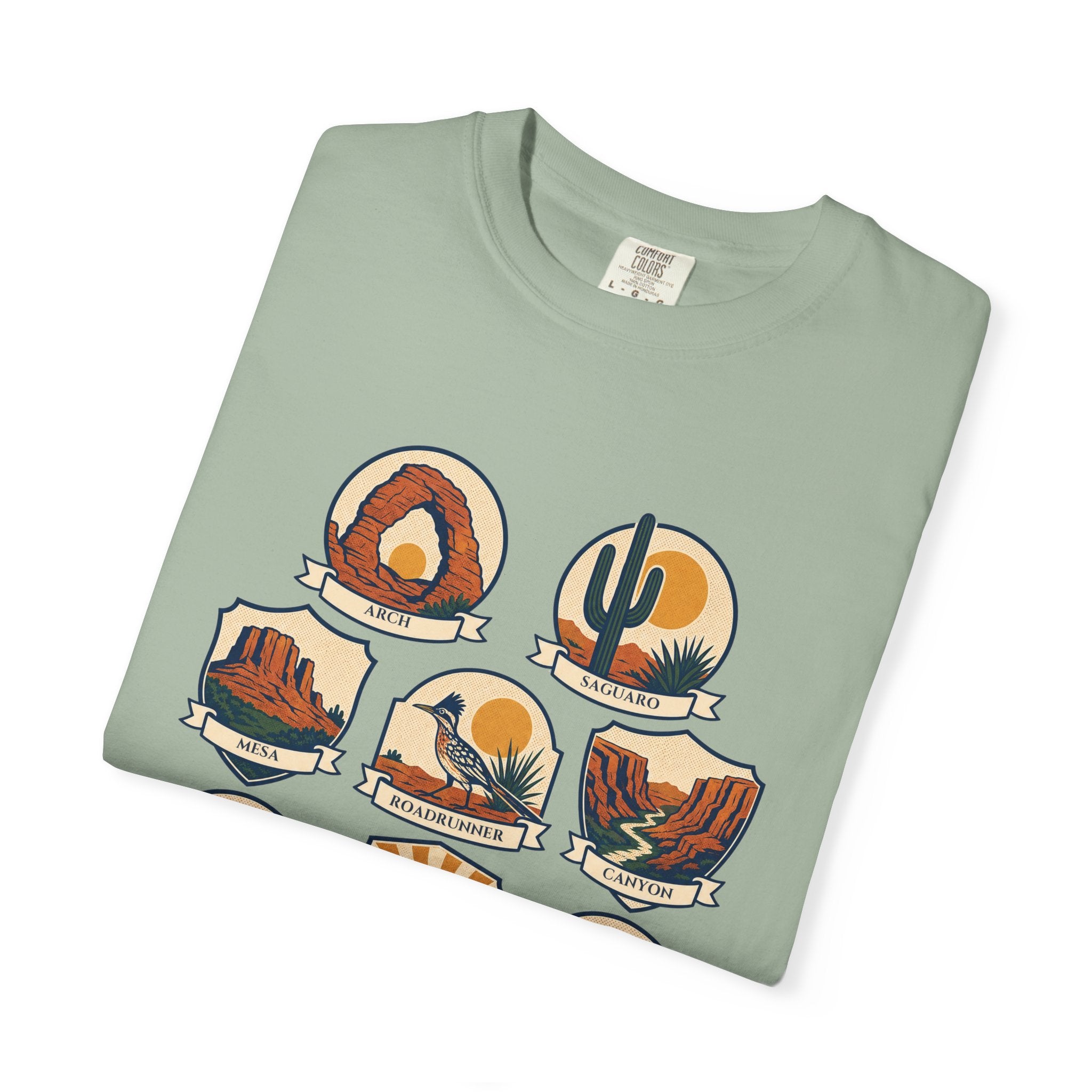 Southwest National Parks Shirt, Desert Badge Tee, Arizona Utah Hiking Gift, Retro Adventure Cactus Sweatshirt