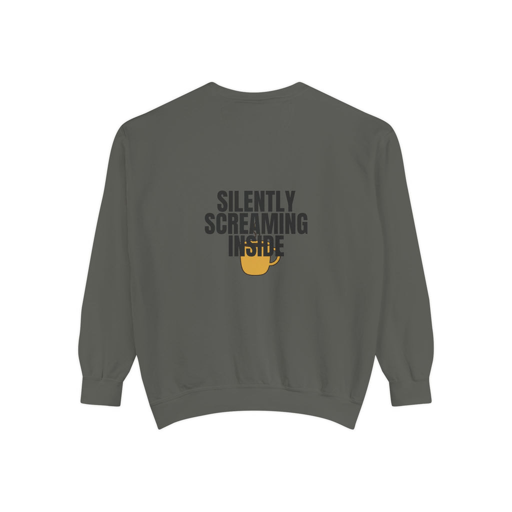 Silently Screaming Inside Shirt, Funny Sarcastic Tee, Coffee Lover Gift, Introvert Humor Sweatshirt