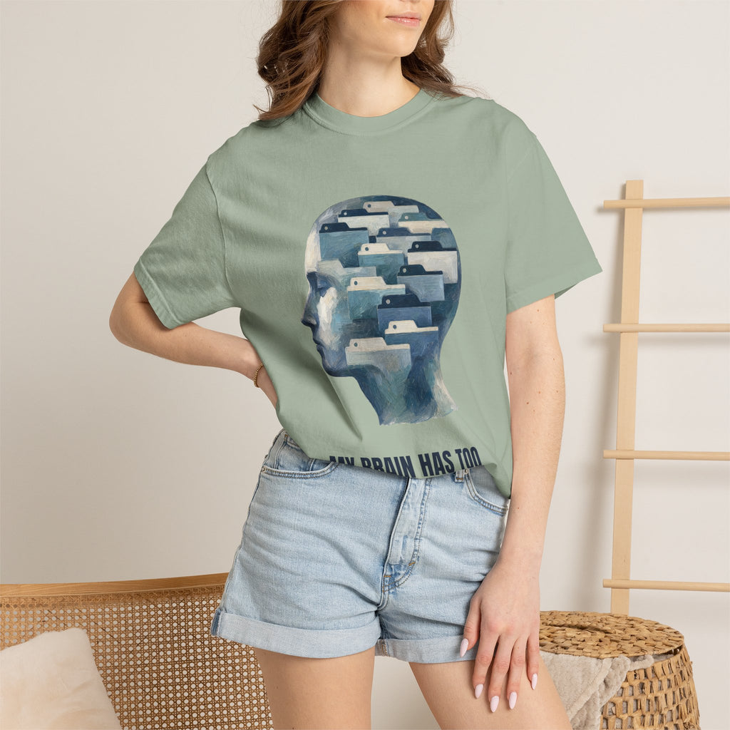 My Brain Has Too Many Tabs Open Shirt, Funny ADHD Tech Tee, Overwhelmed Programmer Gift, Sarcastic Sweatshirt