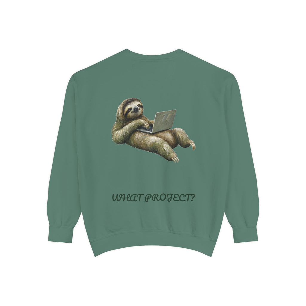 Sloth With Laptop Shirt, What Project Funny Tee, Lazy Work From Home Gift, Painterly Sloth Sweatshirt