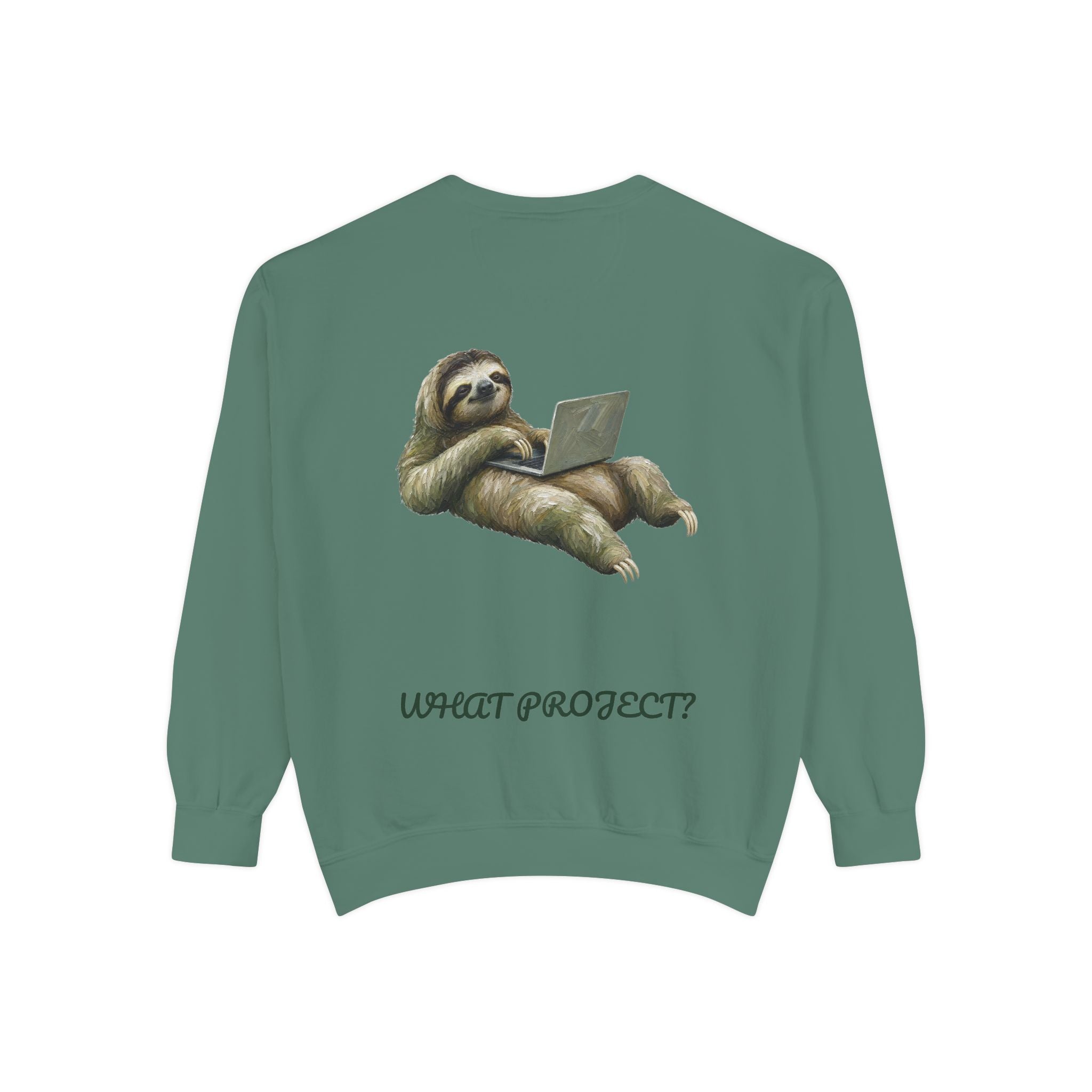 Sloth With Laptop Shirt, What Project Funny Tee, Lazy Work From Home Gift, Painterly Sloth Sweatshirt