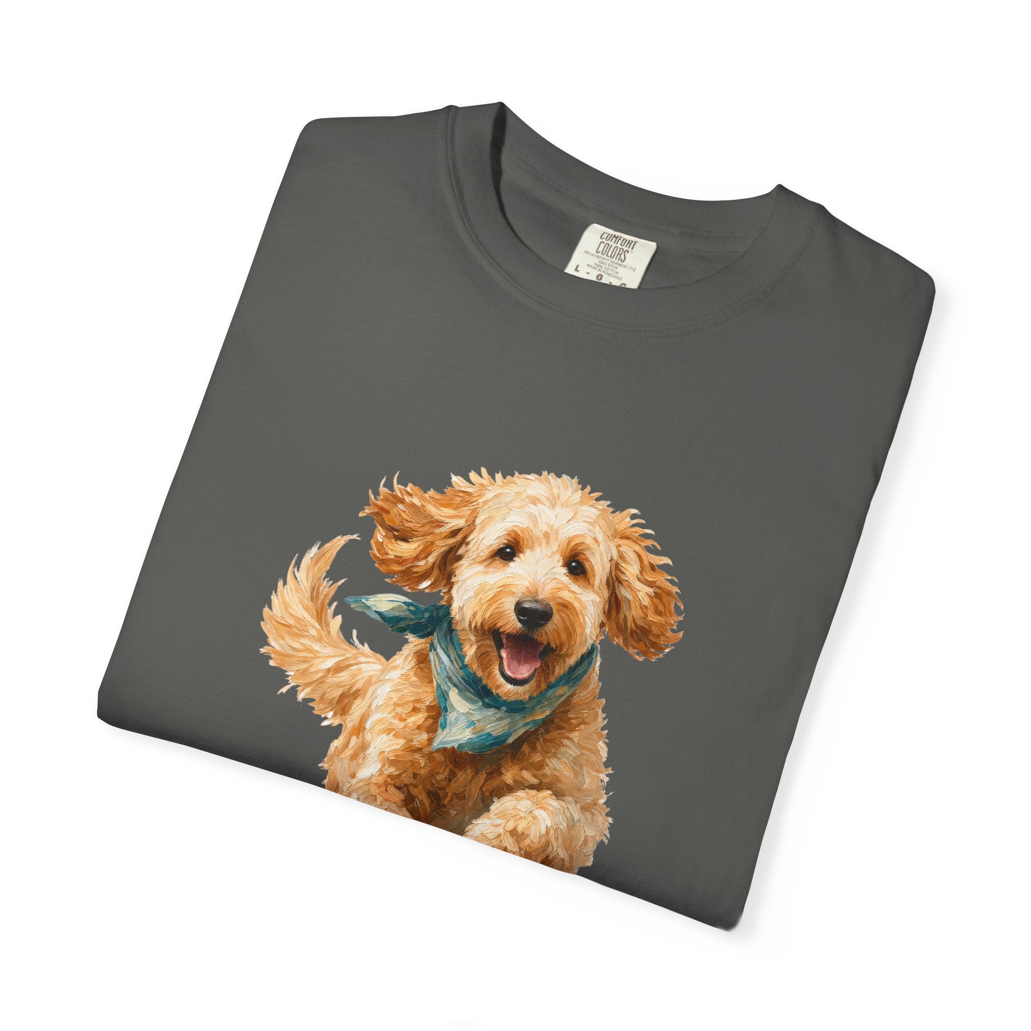 Momentum Goldendoodle Shirt, Running Doodle Dog Tee, Funny Doodle Dog Mom Gift, Painterly Dog Lover Sweatshirt
