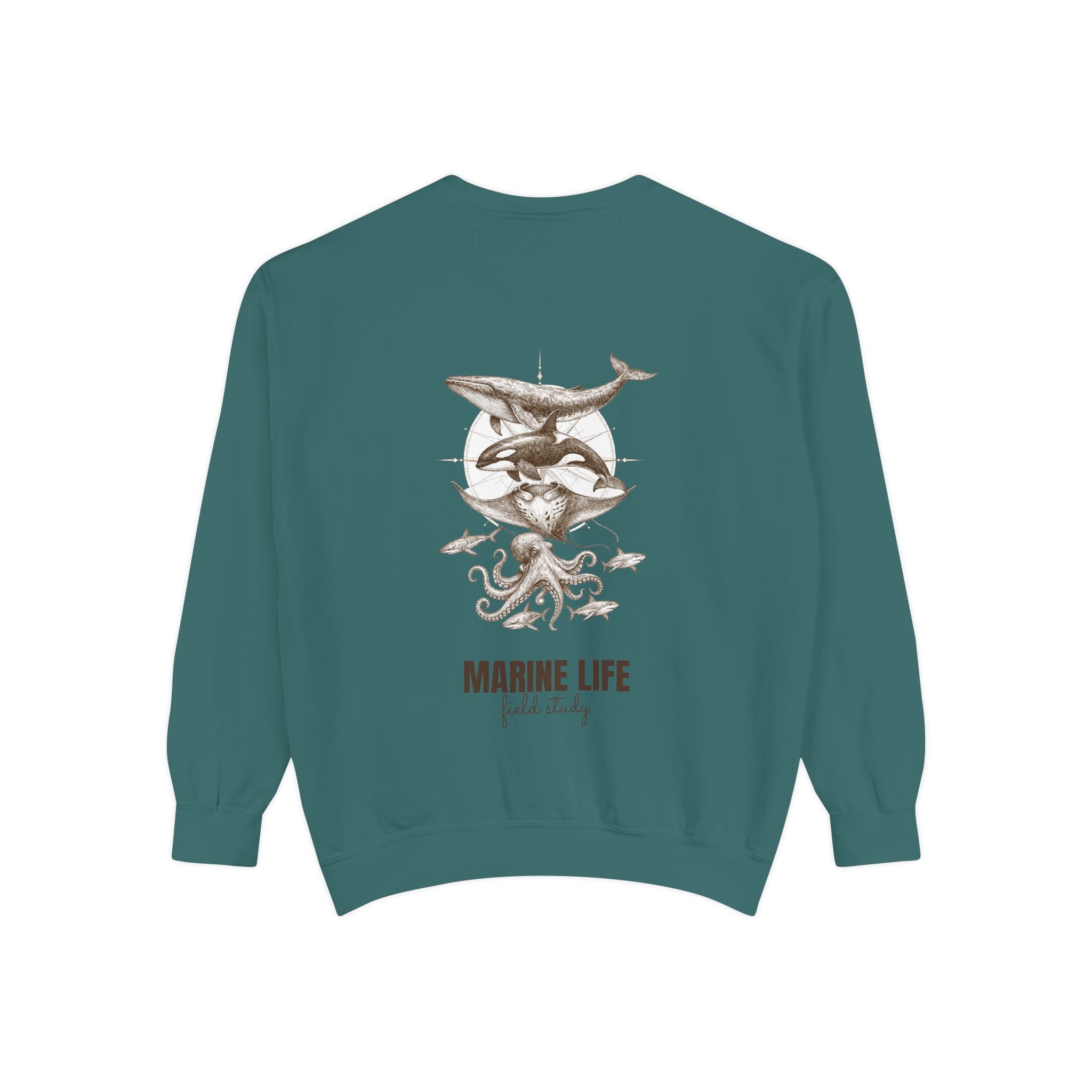 Ocean Life Sketch Shirt, Vintage Marine Animals Tee, Sailor Journal Sea Life Gift, Nautical Ocean Lover Sweatshirt