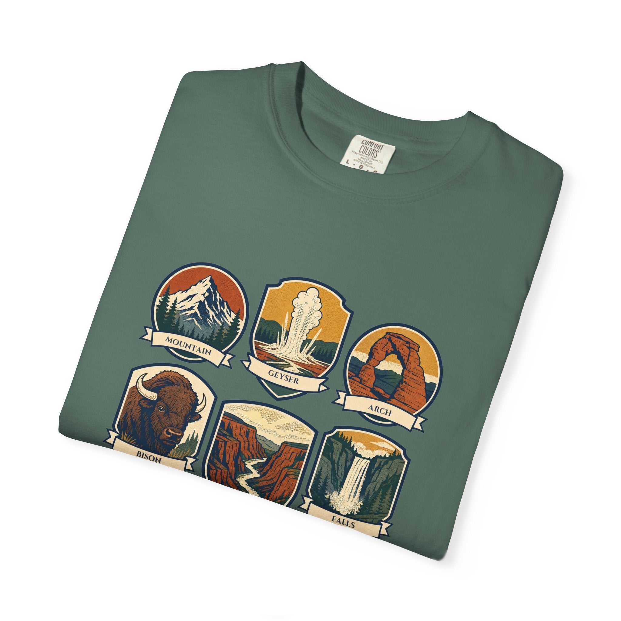 National Parks Shirt, 63 National Parks Badge Tee, Hiking Camping Gift, Retro Adventure Sweatshirt, Outdoor Nature Lover